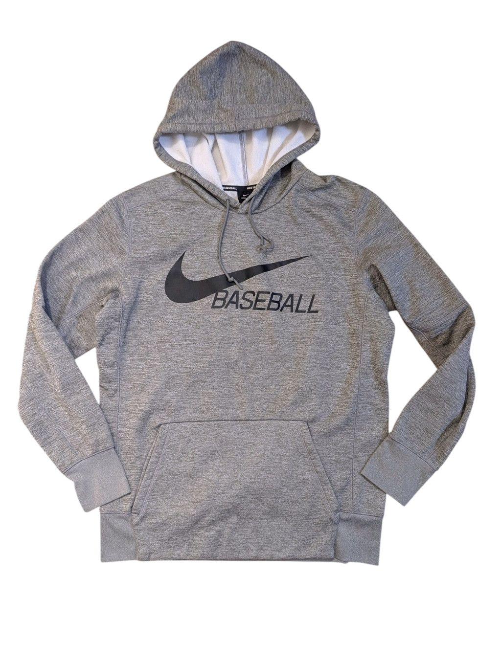 Nike Nike Baseball Hoodie Sweatshirt Large - gray w black logo Size US L / EU 52-54 / 3 - 2 Thumbnail
