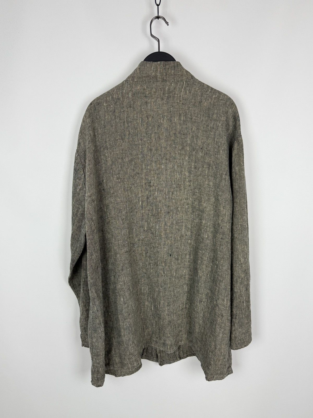 Vintage 1990s Vintage FLAX by Jeanne Engelhart Linen Chore Jacket Size L / US 10 / IT 46 - 8 Thumbnail