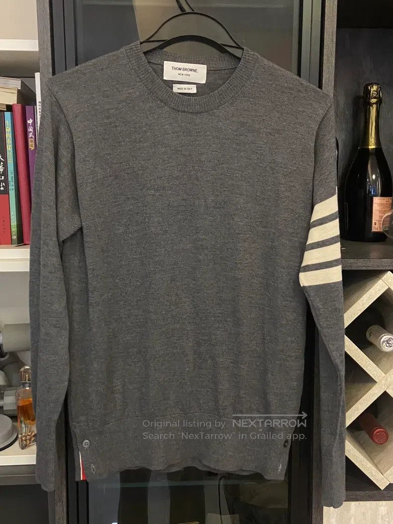 Thom Browne Thom Browne Gray woolen knit sweater Size US XS / EU 42 / 0 - 1 Thumbnail