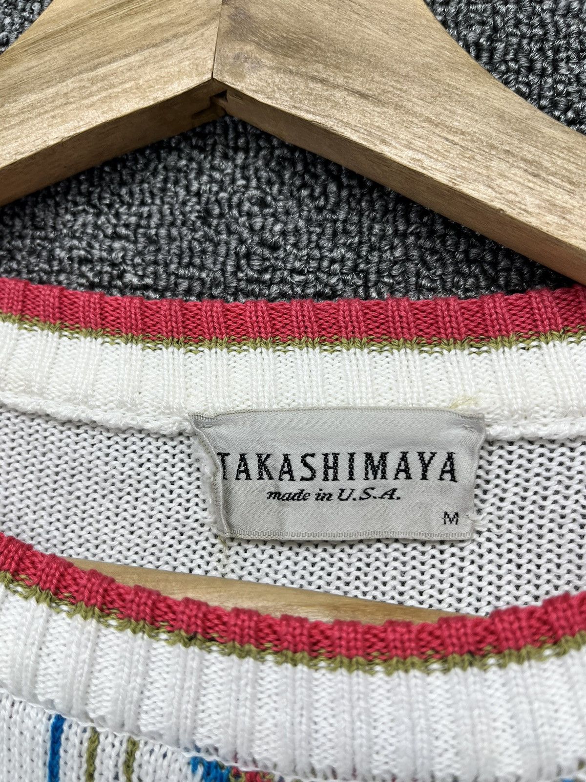 Japanese Brand Vintage Takashimaya Navajo Cable Knit Sweater Size US M / EU 48-50 / 2 - 10 Thumbnail