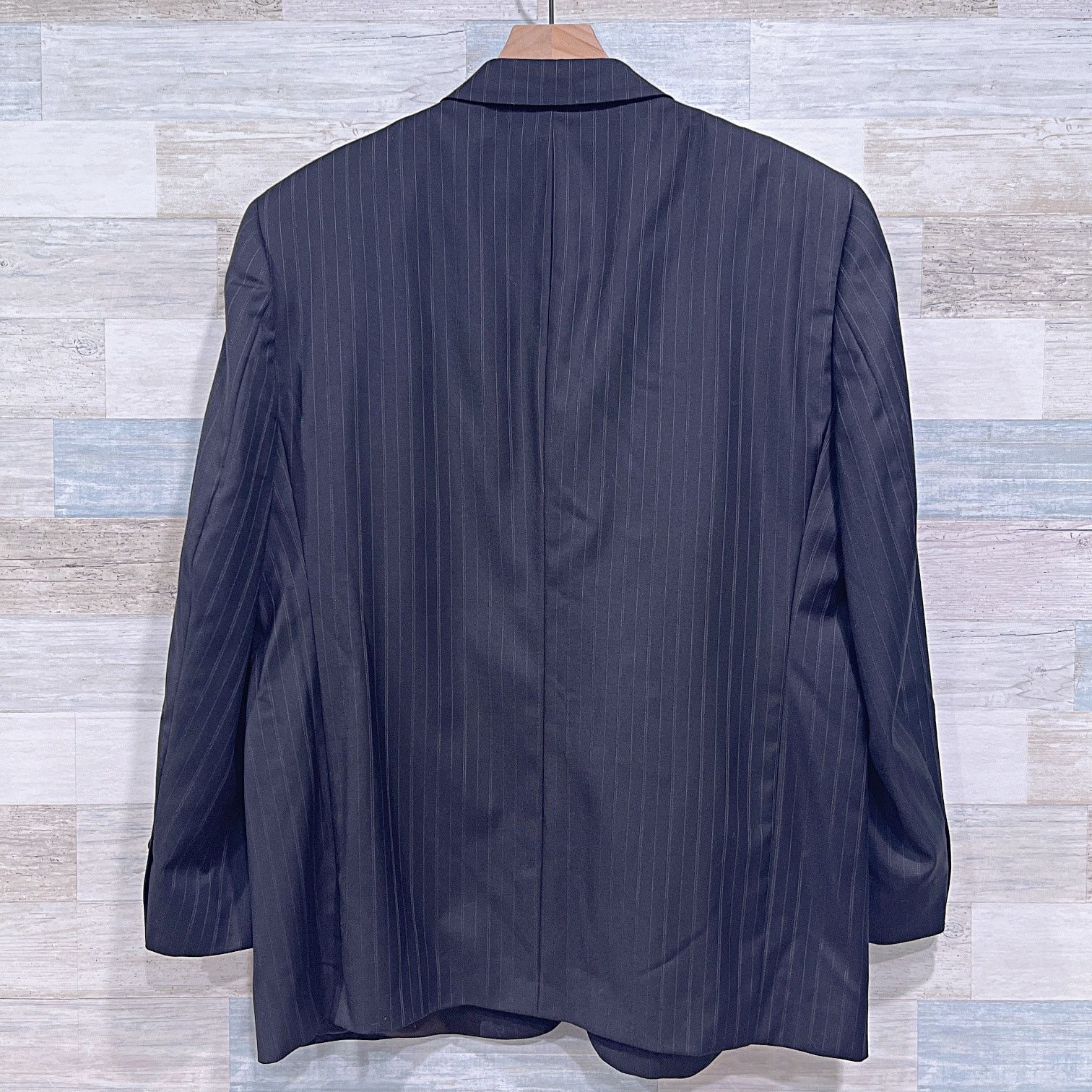 Daniel Cremieux Ing Loro Piana Italy Wool Striped Suit Black Cremieux 44S 37 Size 44S - 6 Thumbnail