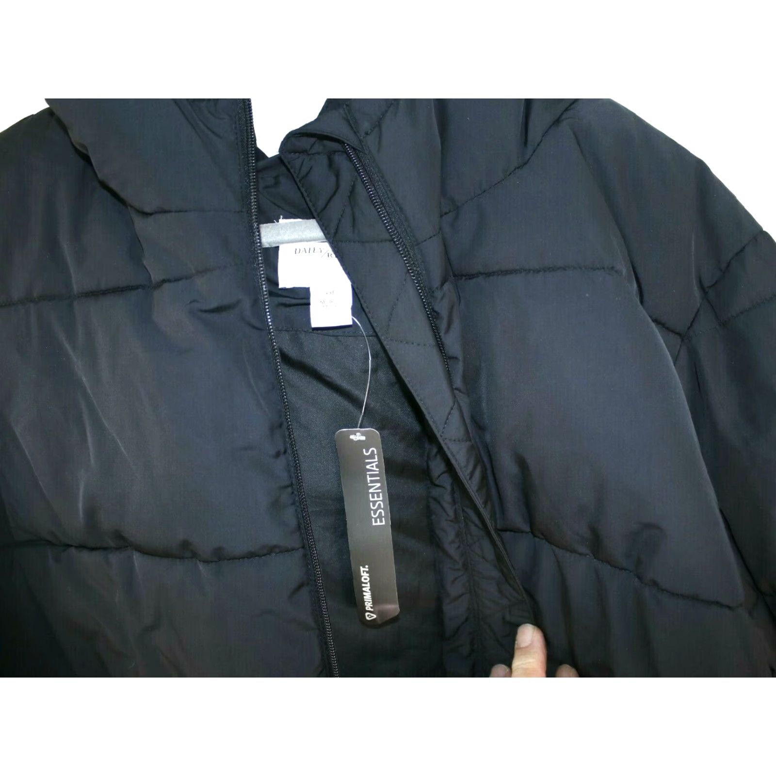 Vintage Lightweight Puffer Jacket Women's Long-Sleeve Full-Zip Water-Resistant 2XL Black Womens Size XXL / US 16-18 / IT 52-54 - 3 Thumbnail