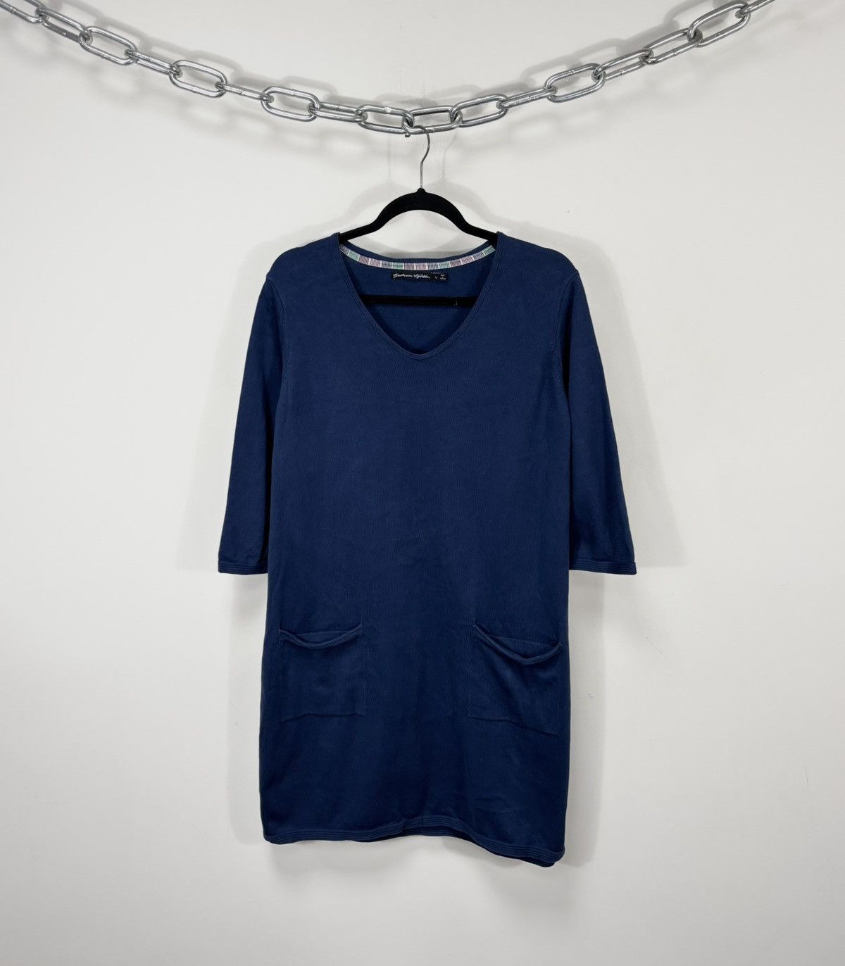Gudrun Sjoden Gudrun Sjoden Women’s Blue Relaxed Pockets Long Sleeve Dress Size L / US 10 / IT 46 - 1 Thumbnail