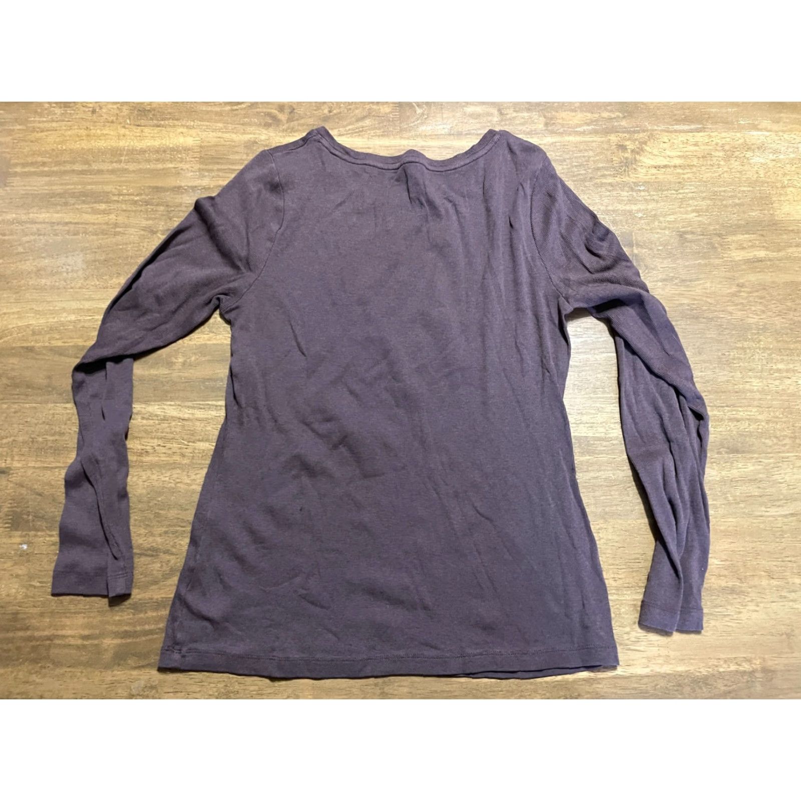 Vintage A New Day Shirt Women's Medium Brown Long Sleeve Round Neck Shirt Mens? Size M / US 6-8 / IT 42-44 - 2 Thumbnail