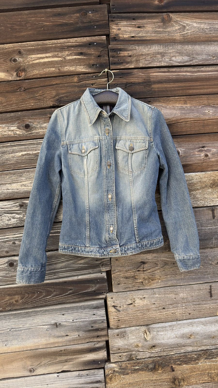 Dolce & Gabbana DOLCE & GABBANA Blue Denim Jacket Plaid Lined Branded Button Size M / US 6-8 / IT 42-44 - 1 Thumbnail