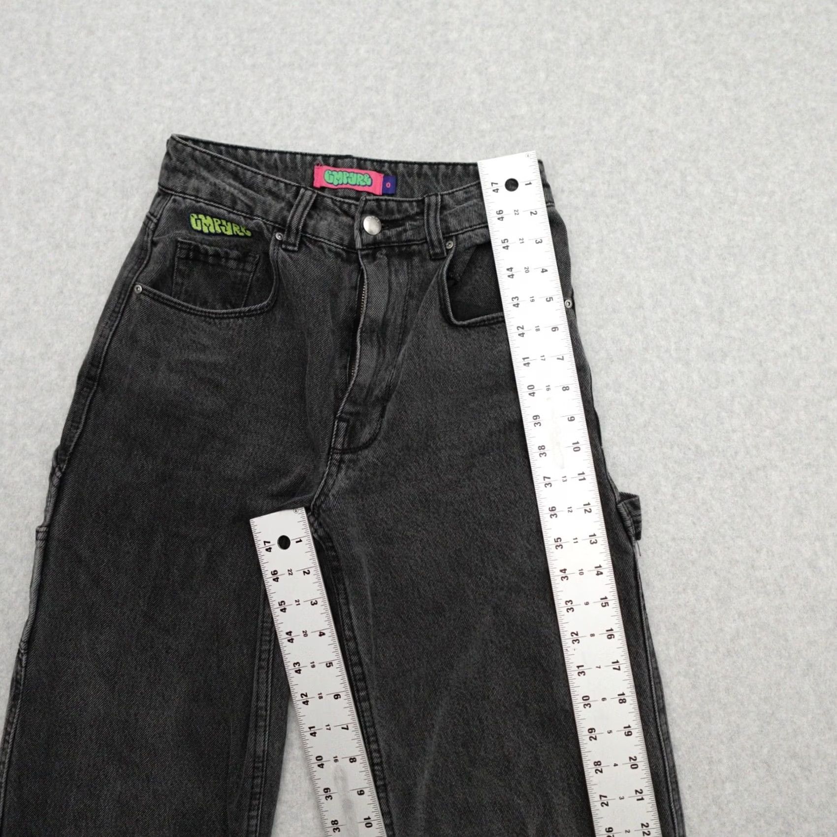 Empyre EMPYRE Jeans Womens 0 Tori Denim Skater Carpenter Baggy 0x30 Faded Charcoal Size 25" / US 0 / IT 36 - 5 Thumbnail
