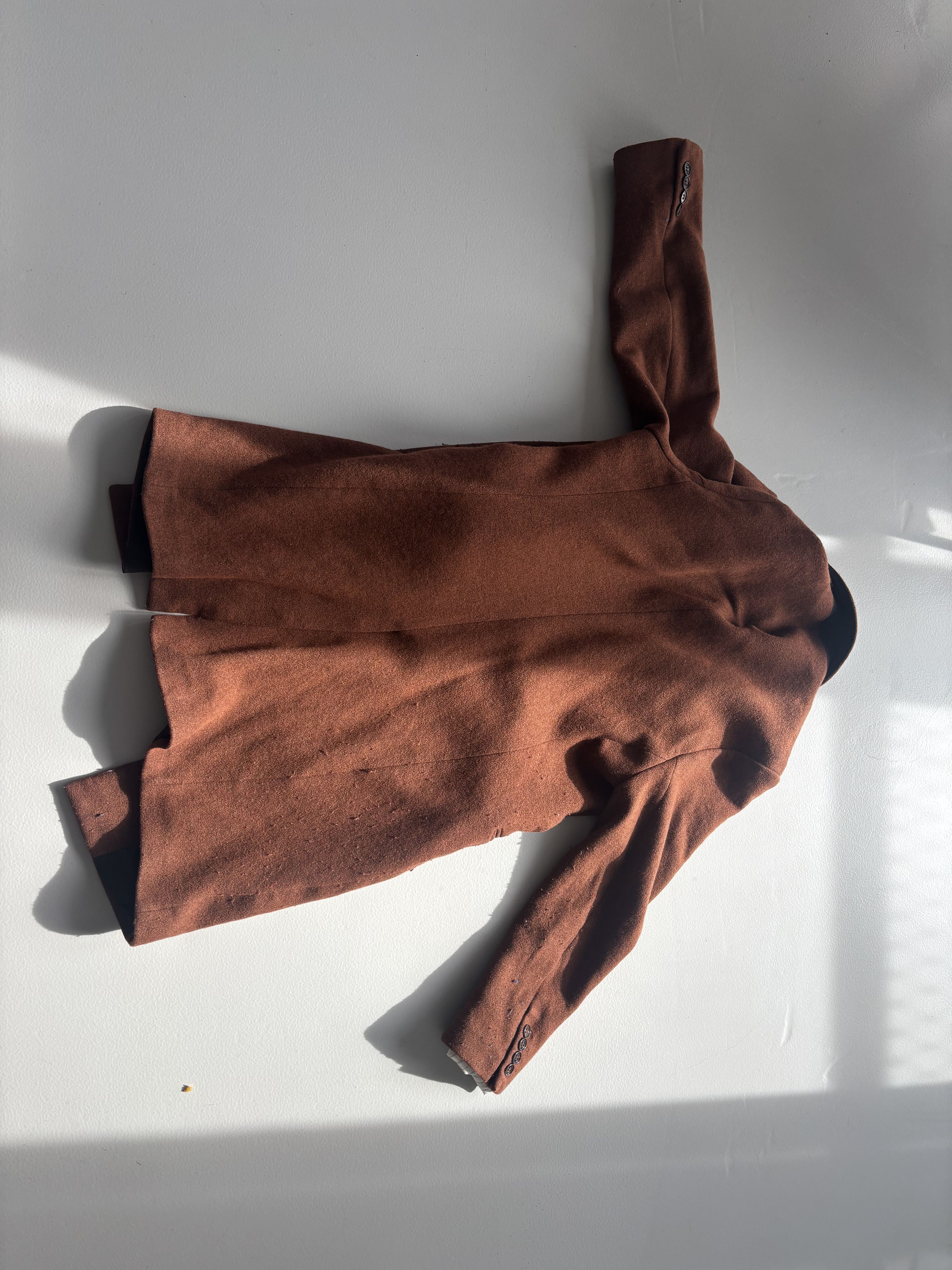 Zara Zara Man Rust Brown Wool Blend Vintage Warm Winter Coat Size US XL / EU 56 / 4 - 1 Thumbnail