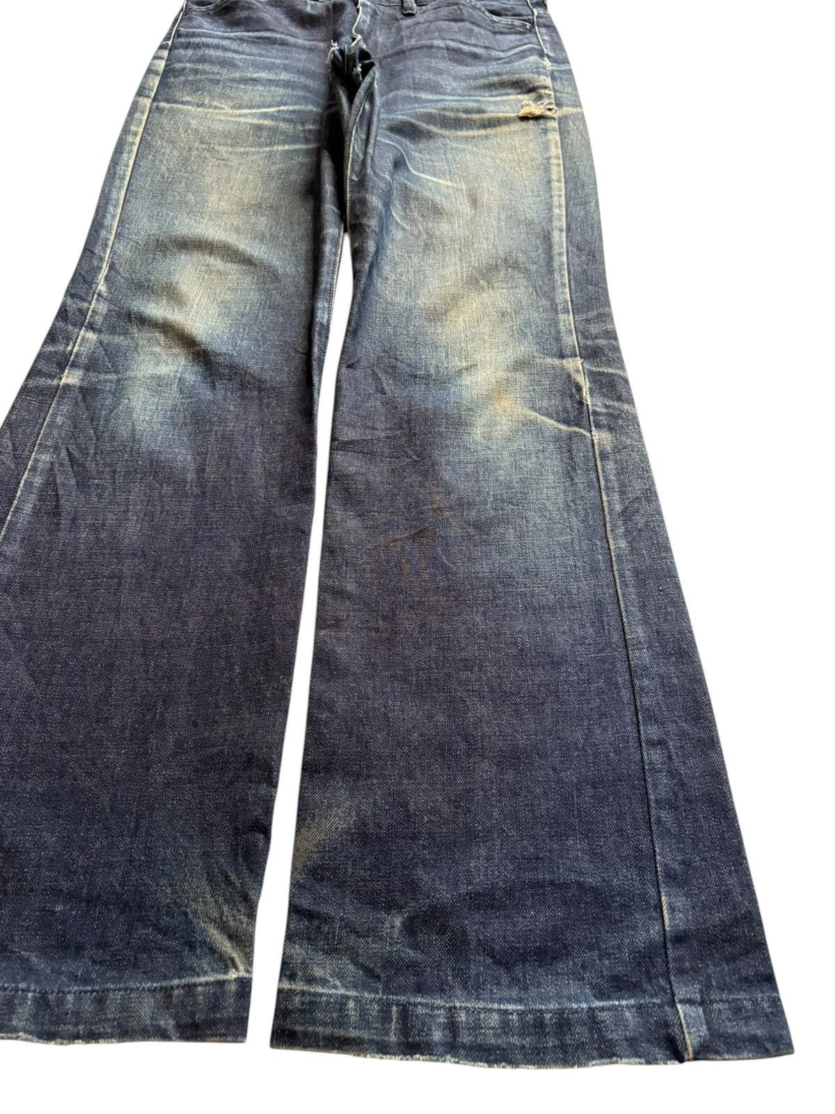 Boycott × Japanese Brand Vintage Boycott Rusty Mud Wash Distress Rip Flare Jeans Size US 32 / EU 48 - 7 Thumbnail