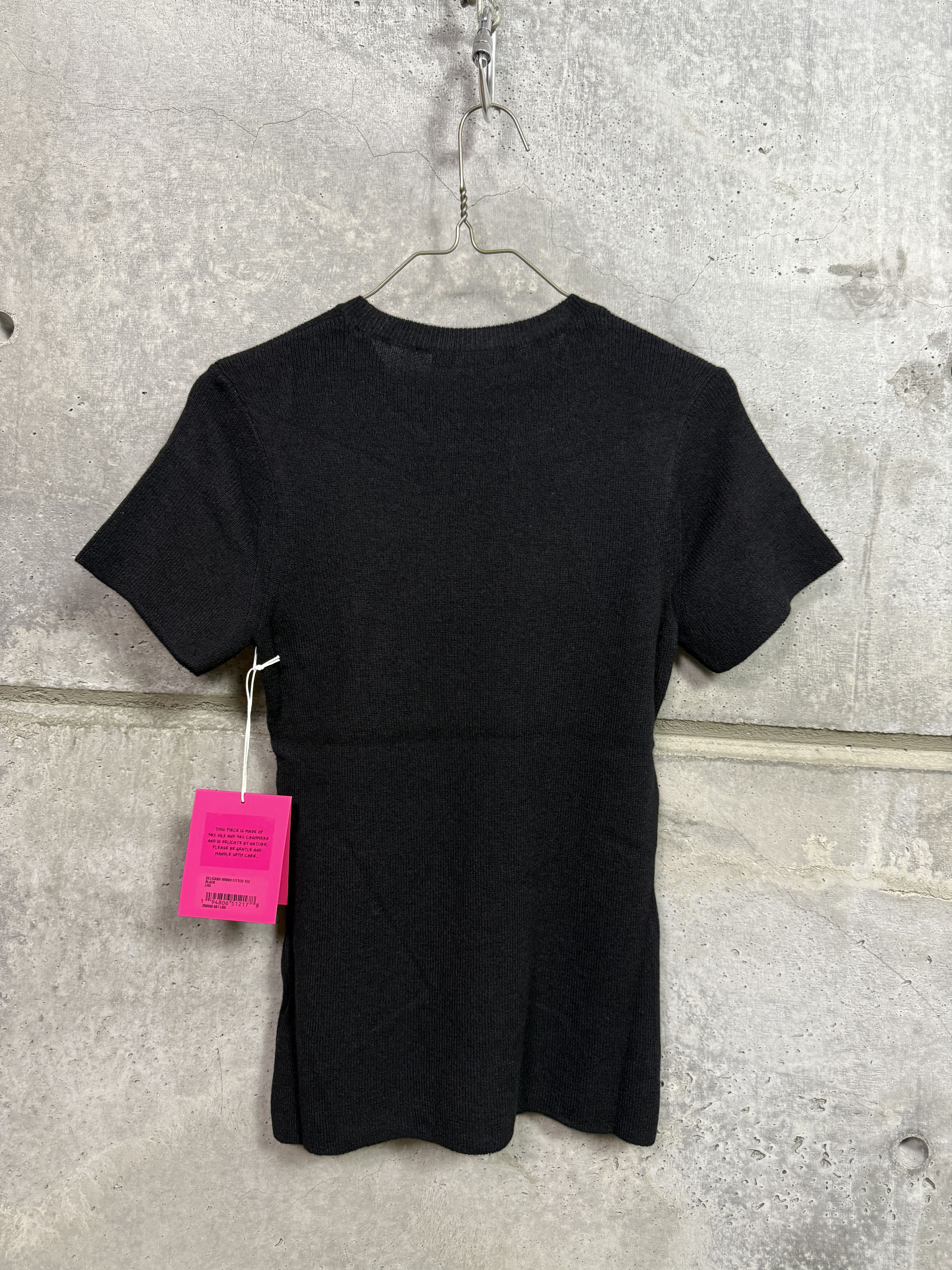 The Elder Statesman $495 The Elder Statesman Delicash Black Fitted Tee Size L / US 10 / IT 46 - 7 Thumbnail