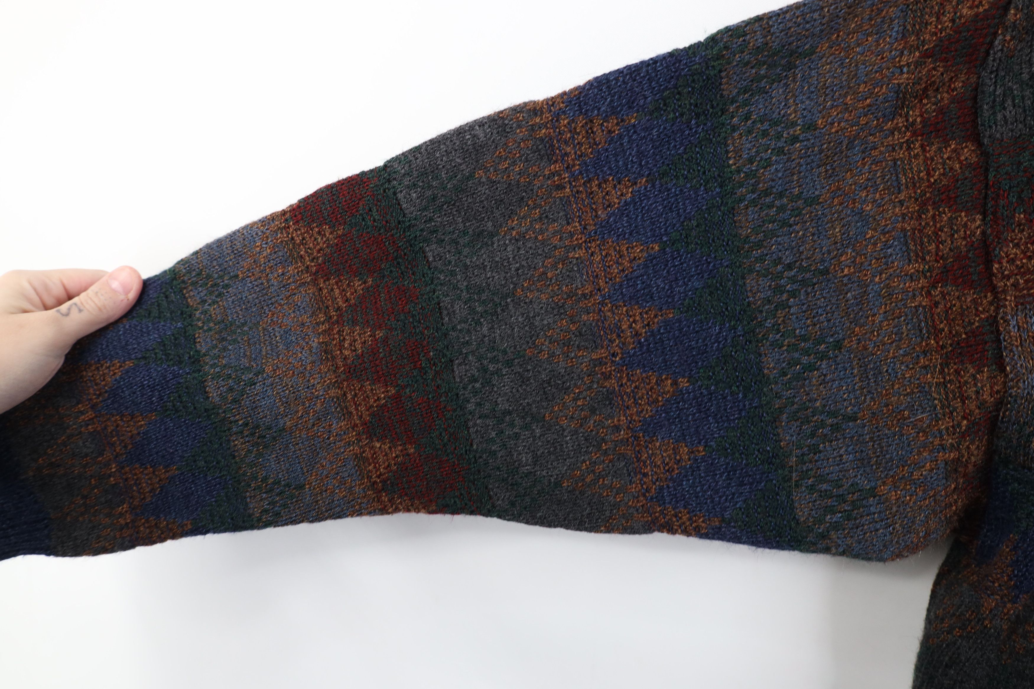 Vintage Vintage 90s Coogi Style Rainbow Diamond Knit Sweater Size US M / EU 48-50 / 2 - 6 Thumbnail