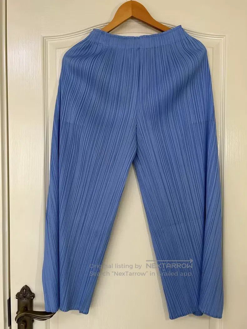 Issey Miyake Issey Miyake size:3 Pleated Wide-Leg Casual Seaweed Pants Size 22" - 2 Thumbnail