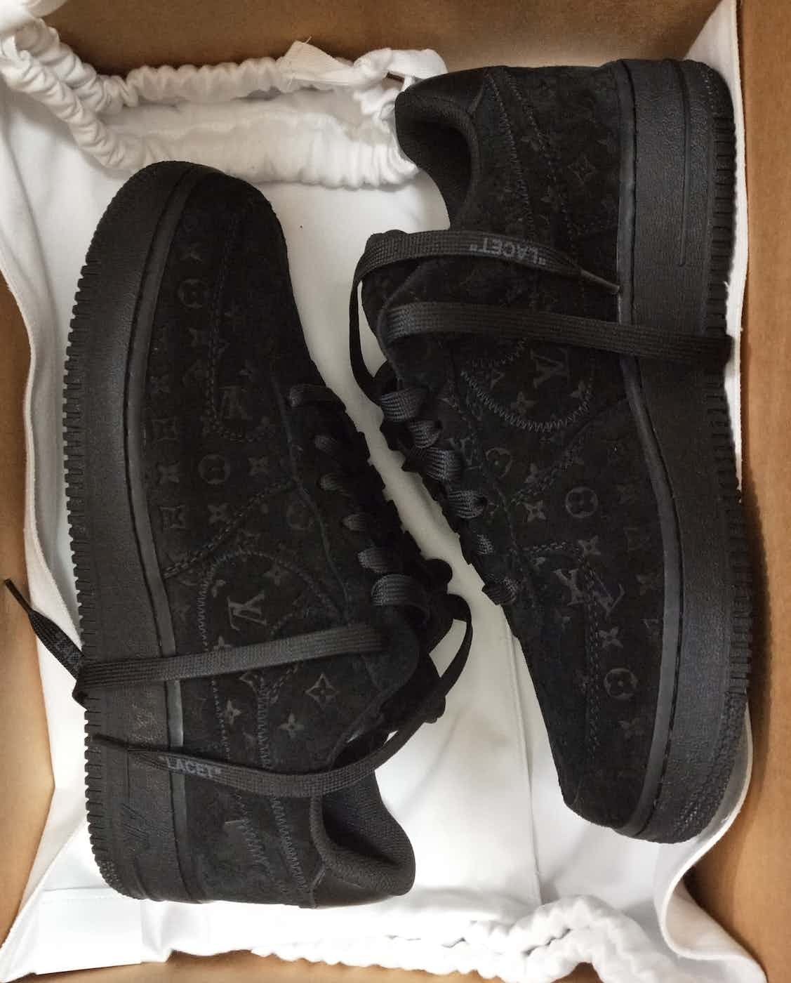 LV Nike Velour AF1 Sneakers