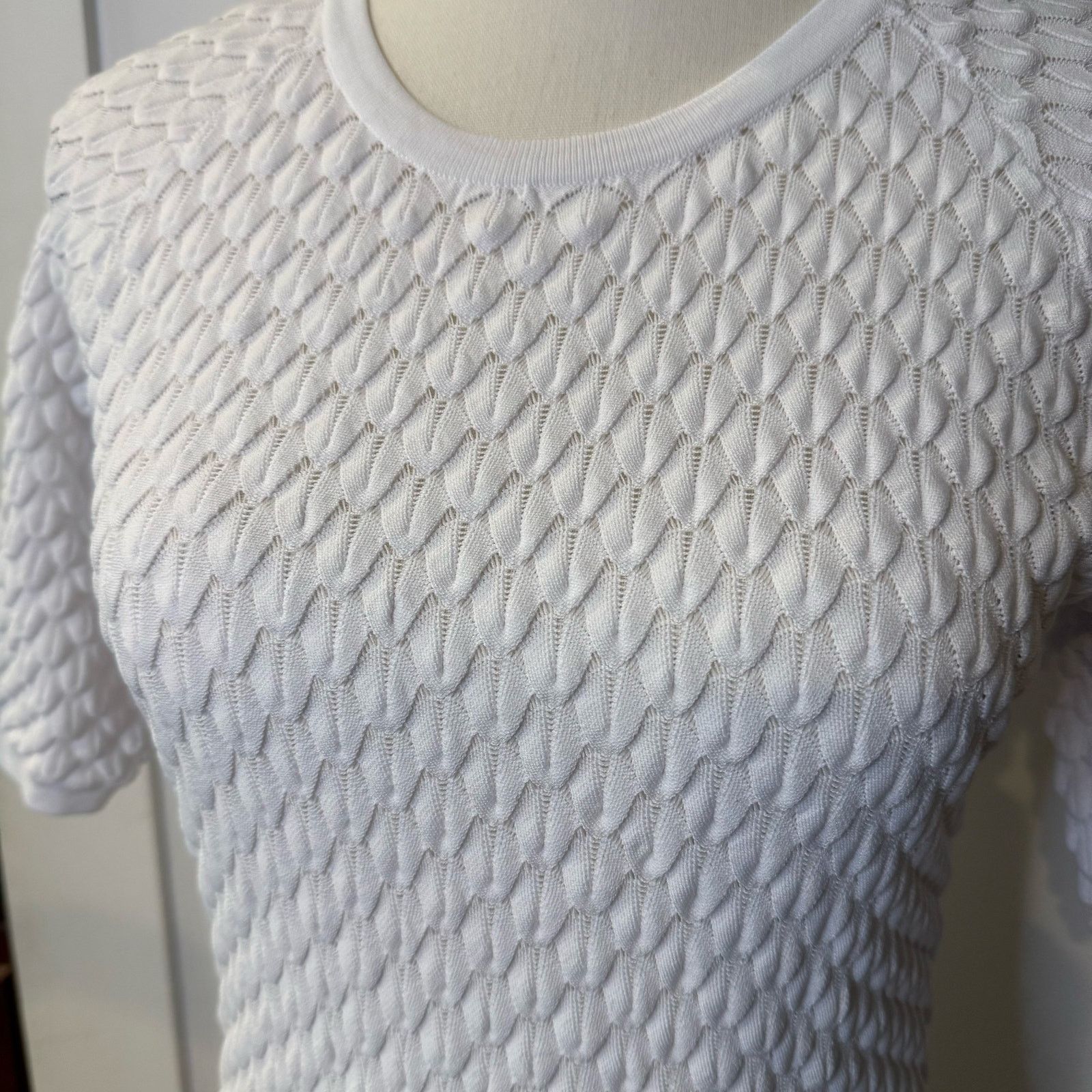 Venus Venus Women’s White Textured Dress Size M Size M / US 6-8 / IT 42-44 - 4 Thumbnail