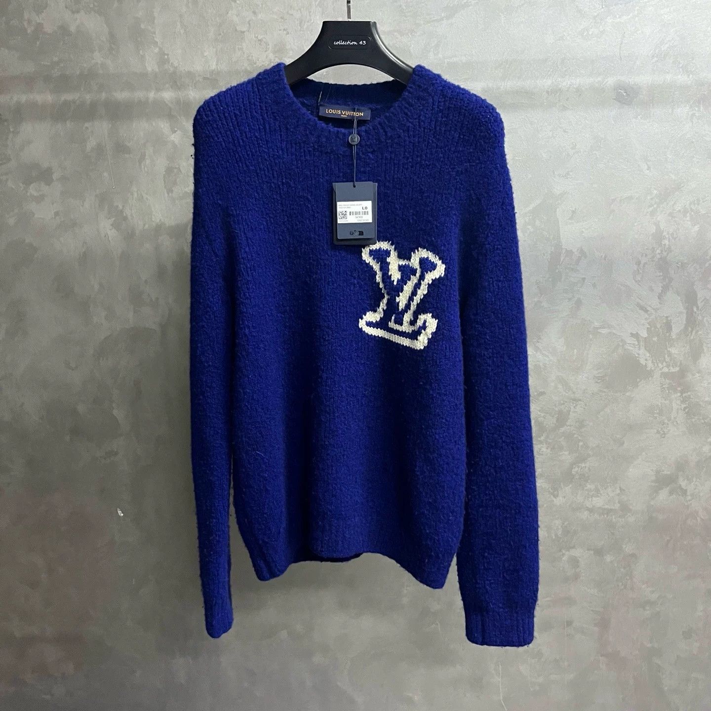 Louis Vuitton Louis Vuitton Blue Intarsia Wool Sweater Size US L / EU 52-54 / 3 - 1 Thumbnail