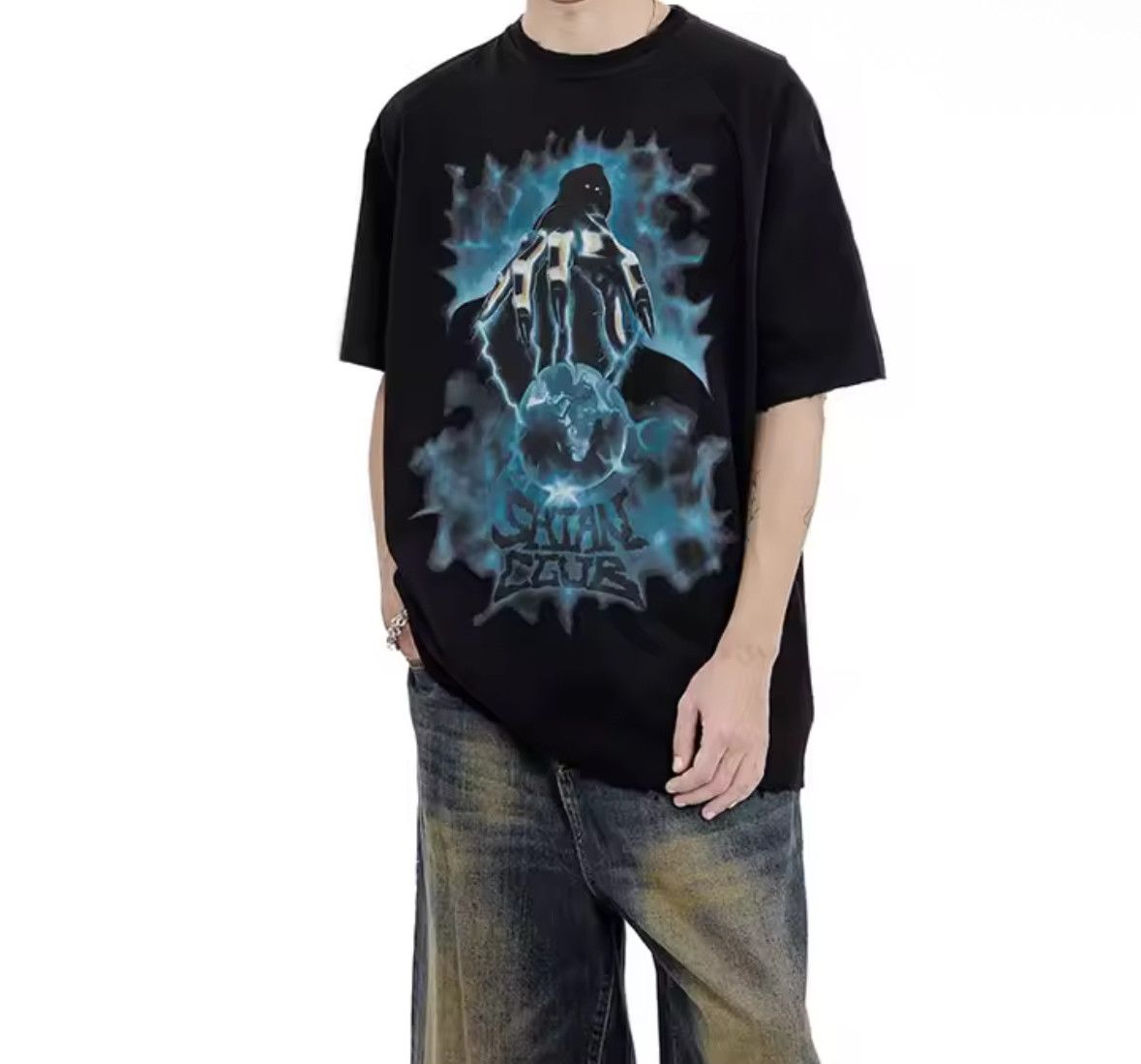 Other Gothic 90s Streetwear Devil Magic T-Shirt Punk Graphic Tees Size US XL / EU 56 / 4 - 6 Thumbnail