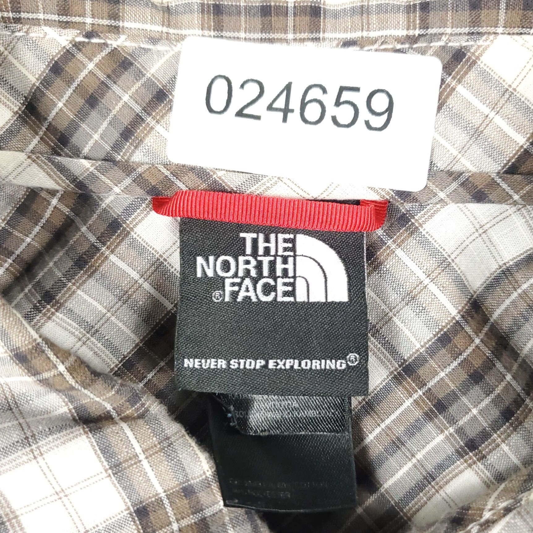 The North Face The North Face Shirt Mens L Beige Gray Plaid Casual Button-Up Short Sleeve Size US L / EU 52-54 / 3 - 7 Thumbnail