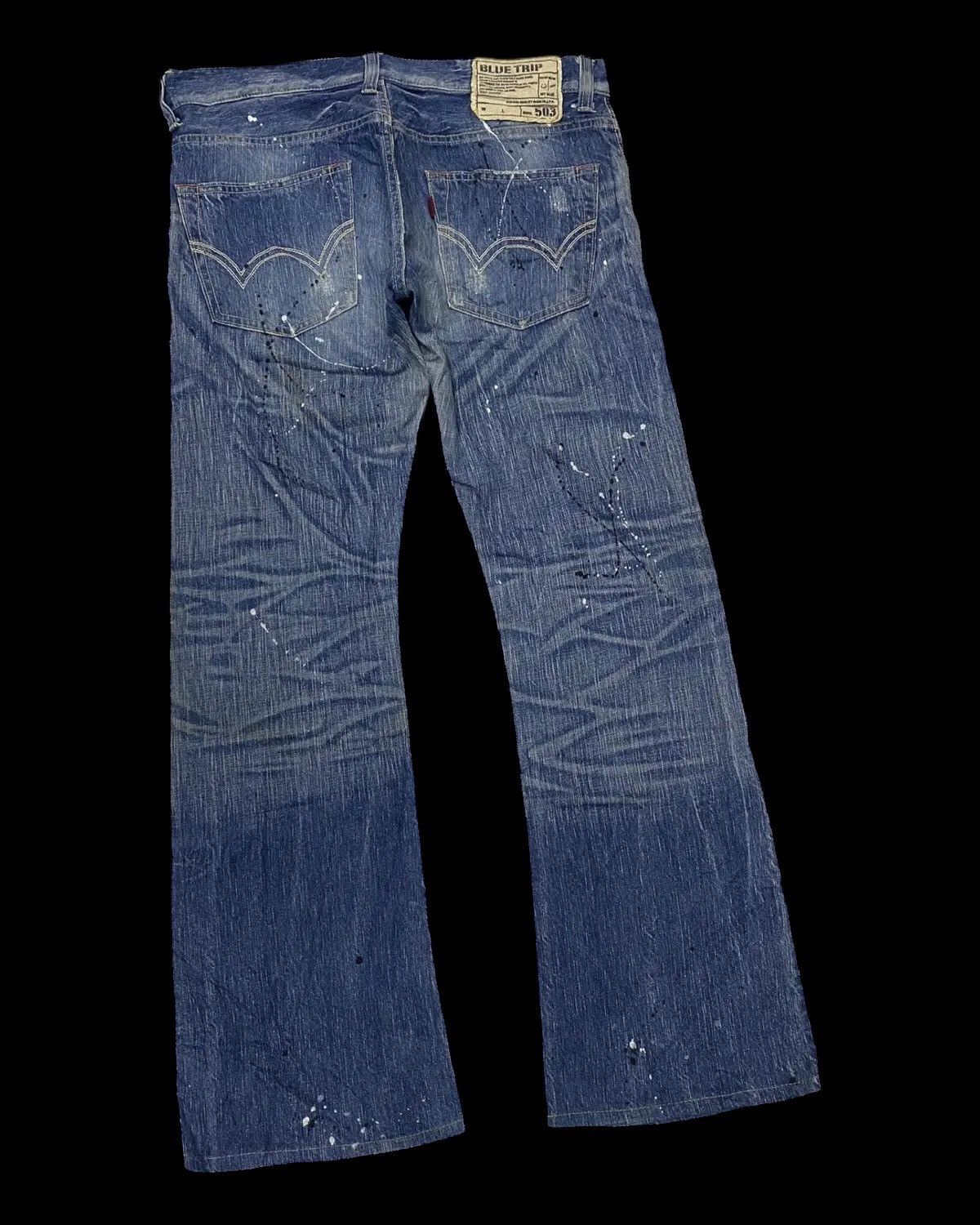 Edwin × If Six Was Nine × Japanese Brand Flare Jeans 90s 503 Edwin Painter Patchwork Distressed Denim Size US 36 / EU 52 - 6 Thumbnail