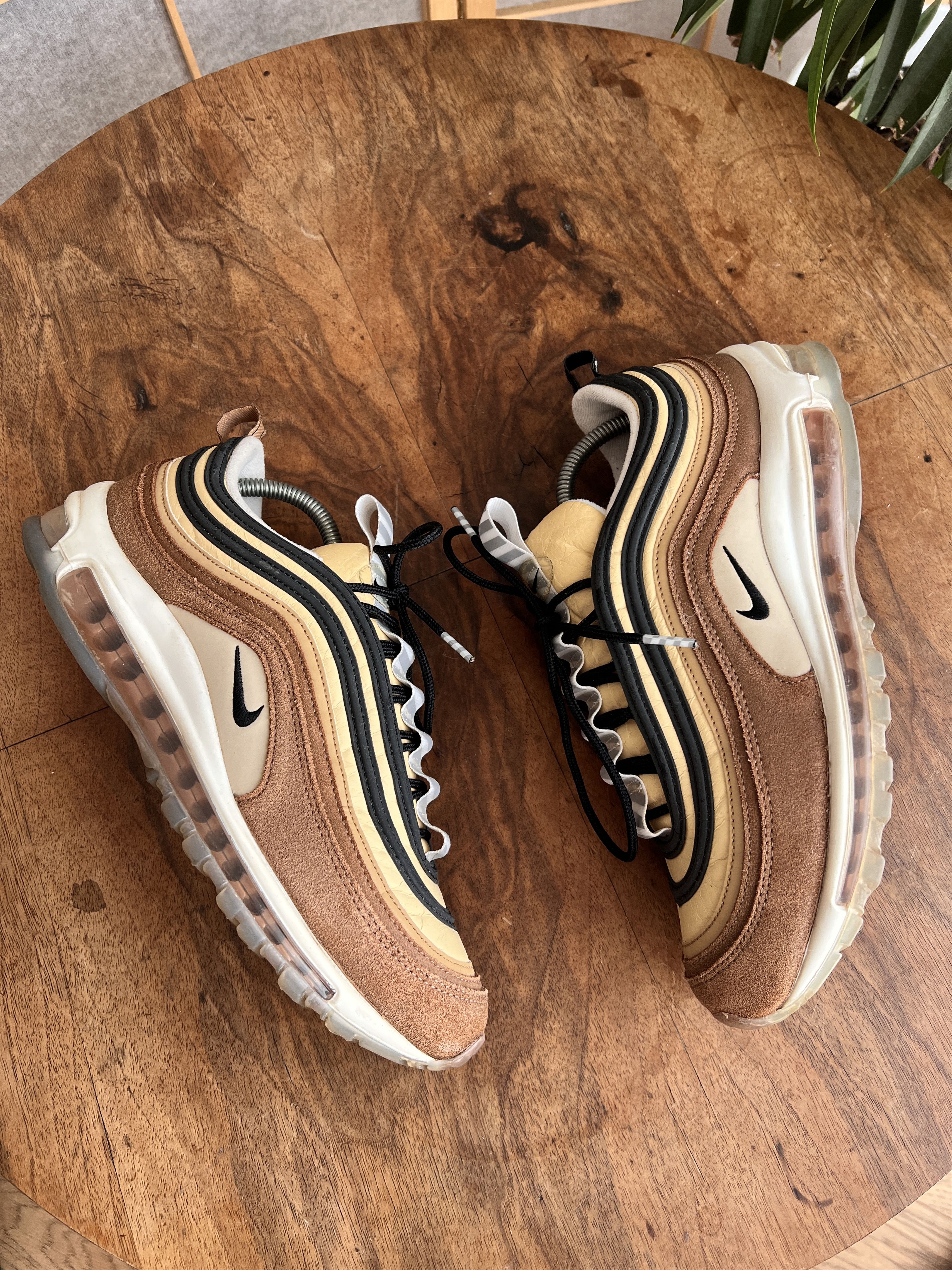 Nike Crazy! Nike Air Max 97 Barcode sneakers Elemental Gold shoes Size US 10.5 / EU 43-44 - 13 Thumbnail