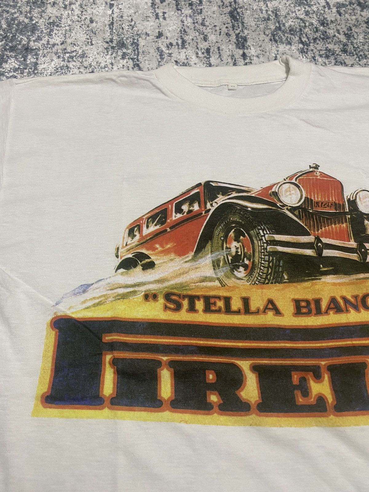 Pirelli × Vintage Vintage pirelli stella bianca racing advertasing tee 90s Size US M / EU 48-50 / 2 - 3 Thumbnail