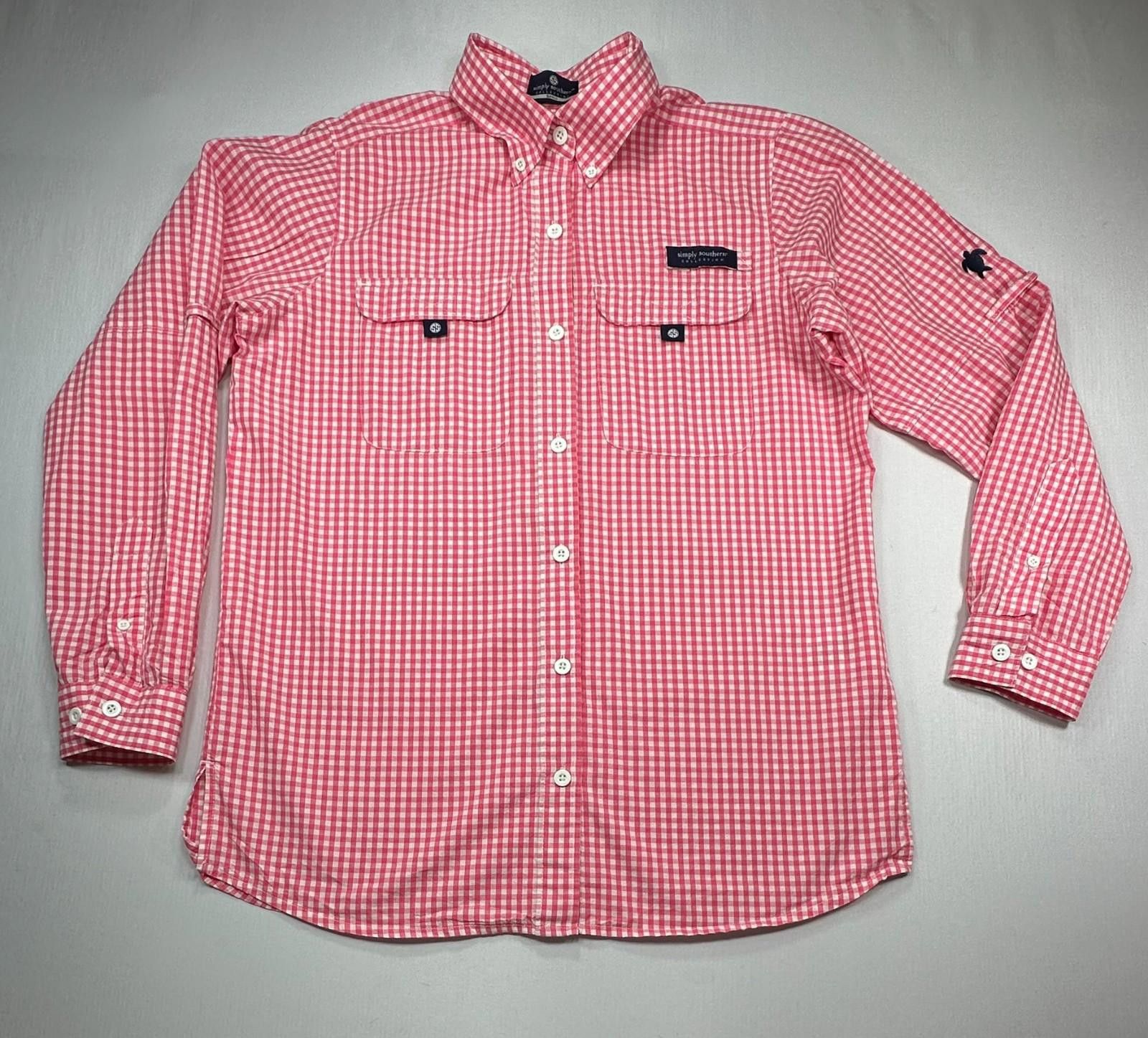 Other Simply Southern Collection Checked Button Down Red Men's S Size US S / EU 44-46 / 1 - 1 Thumbnail