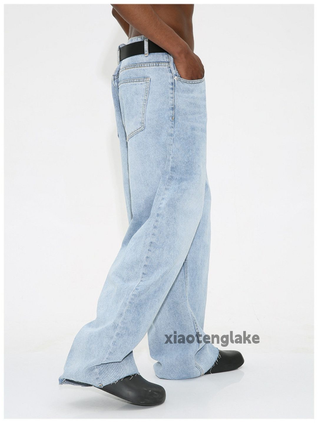 Jean × Vintage washed faded cleanfit loose baggy yuppie jeans Size US 30 / EU 46 - 3 Thumbnail