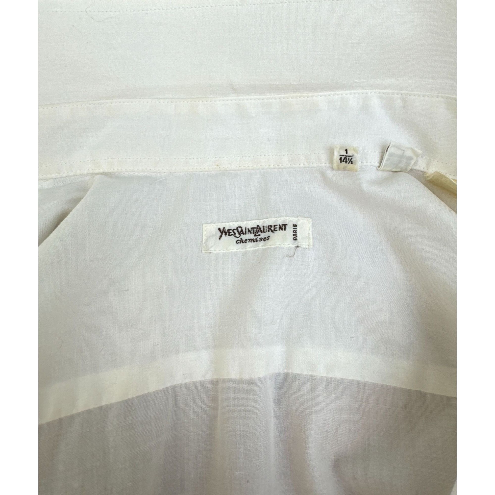 Yves Saint Laurent Vintage White Cotton Shirt Size M / US 6-8 / IT 42-44 - 5 Thumbnail