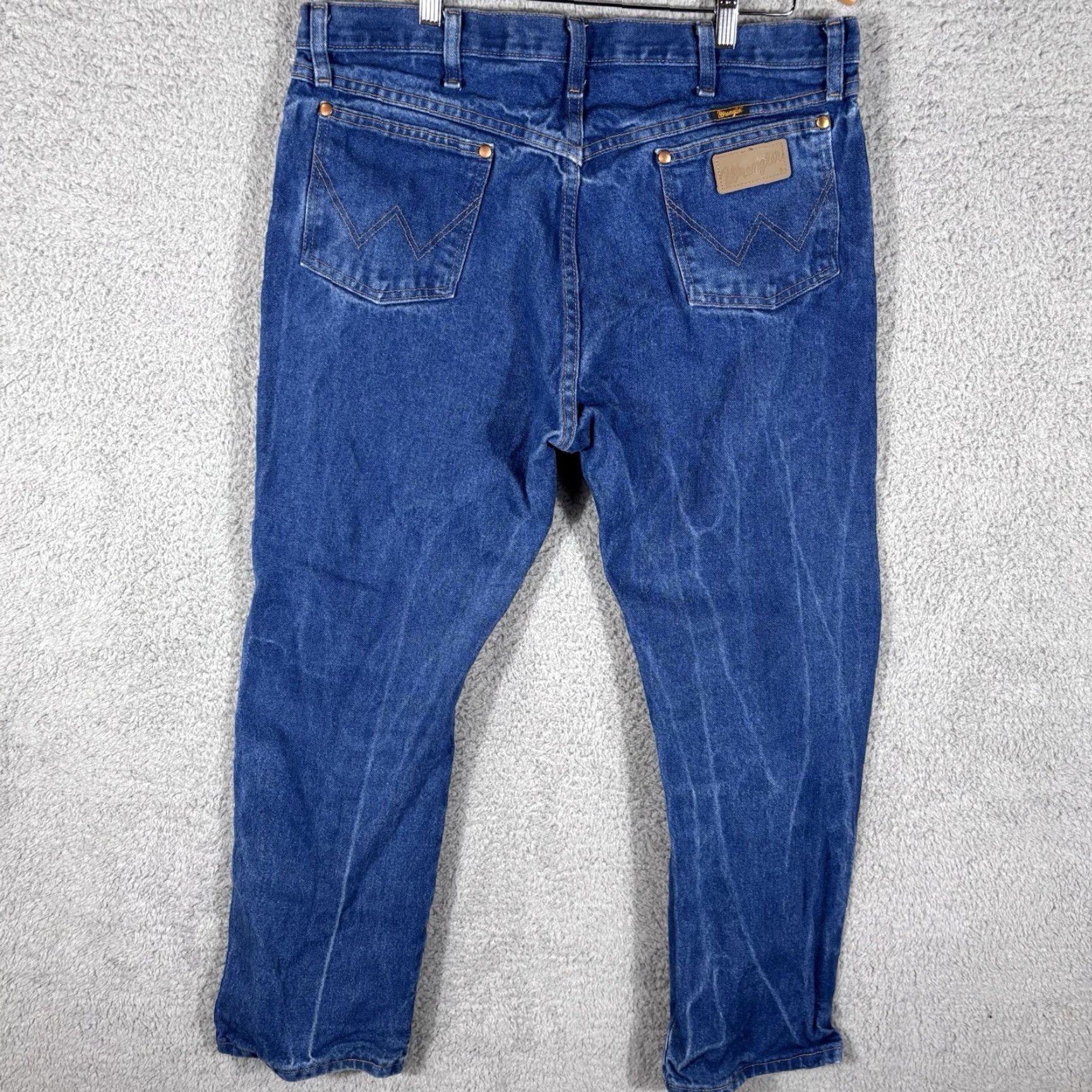 Wrangler Wrangler Cowboy Cut Jeans Mens 36x30 Denim Blue Medium Wash 13MWZPW 5-Pocket Regular/Classic Cowboy Fit N/A Size US 36 / EU 52 - 3 Thumbnail