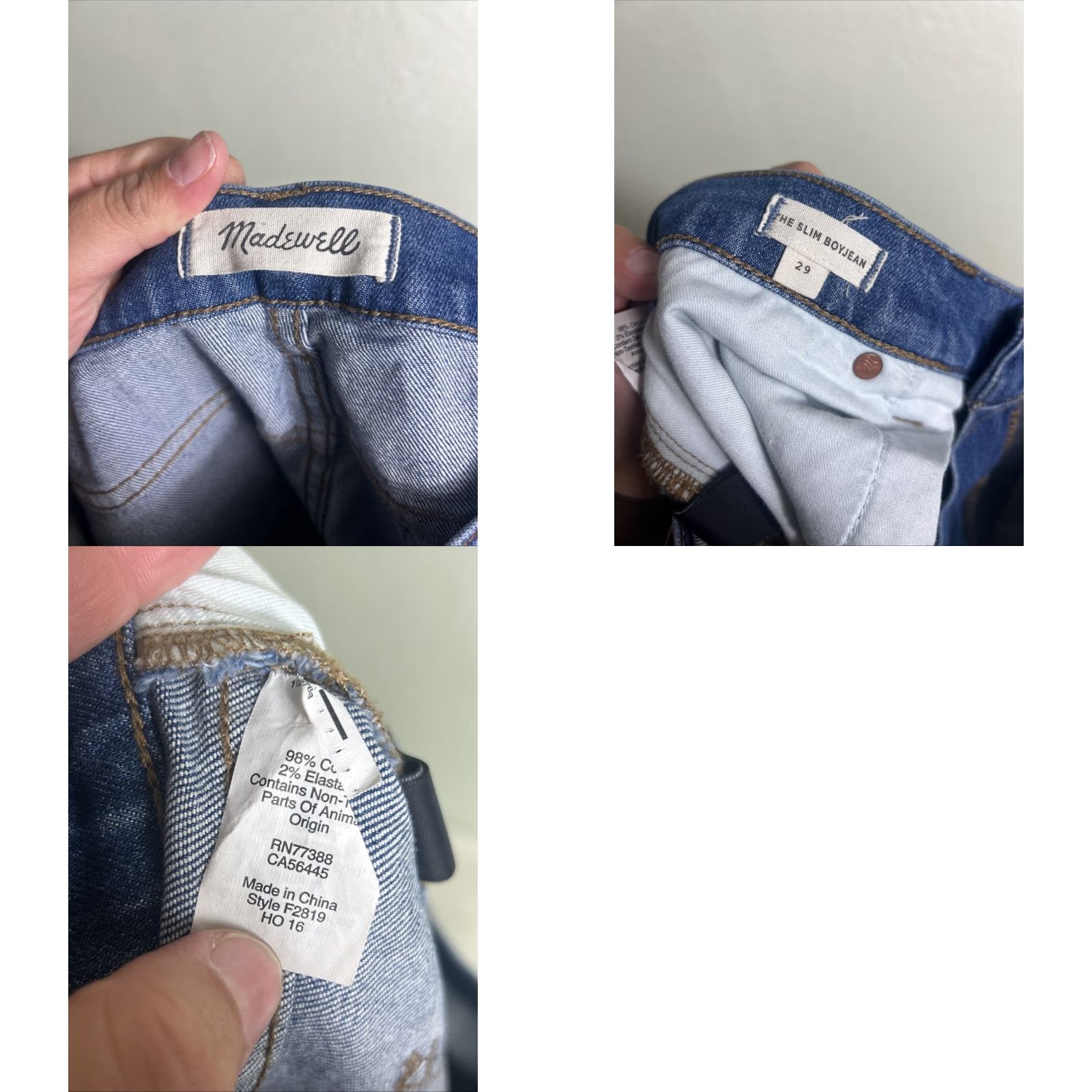 Madewell VINTAGE Madewell Slim Boy Jean Women Jeans Medium Blue 32x31 Size 32 Slim Fit Boyfriend style Womens Size 30" / US 8 / IT 44 - 9 Thumbnail