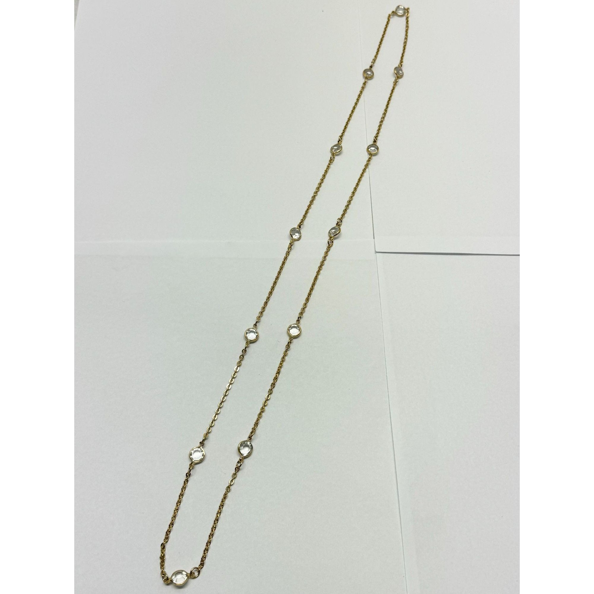 Vintage Vintage crystal gold chain necklace Size ONE SIZE - 4 Thumbnail
