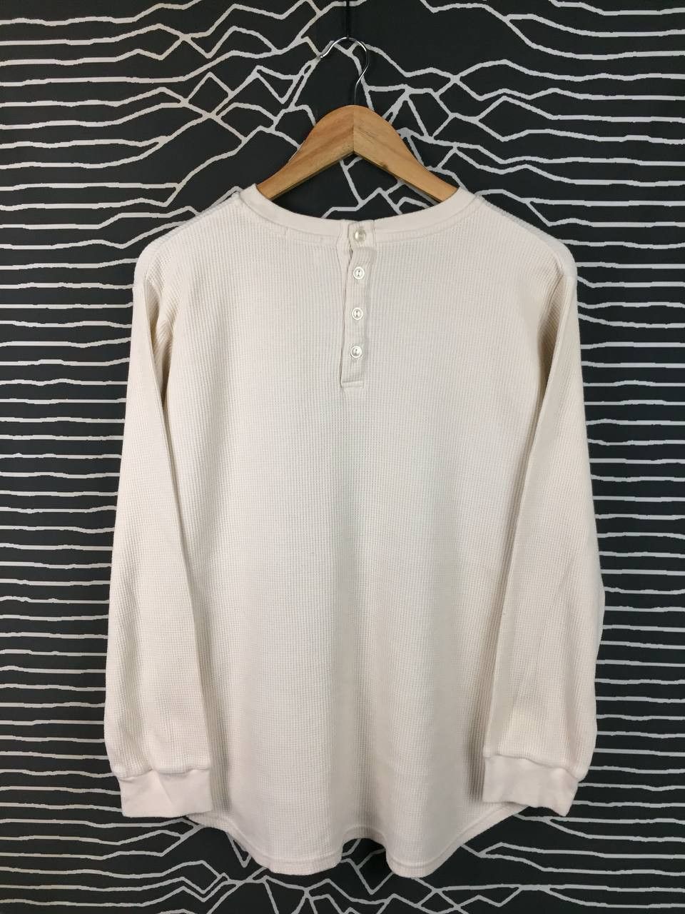 Japanese Brand Cinema Club Waffle Knit Thermal Long Sleeve Tee Size L / US 10 / IT 46 - 8 Thumbnail