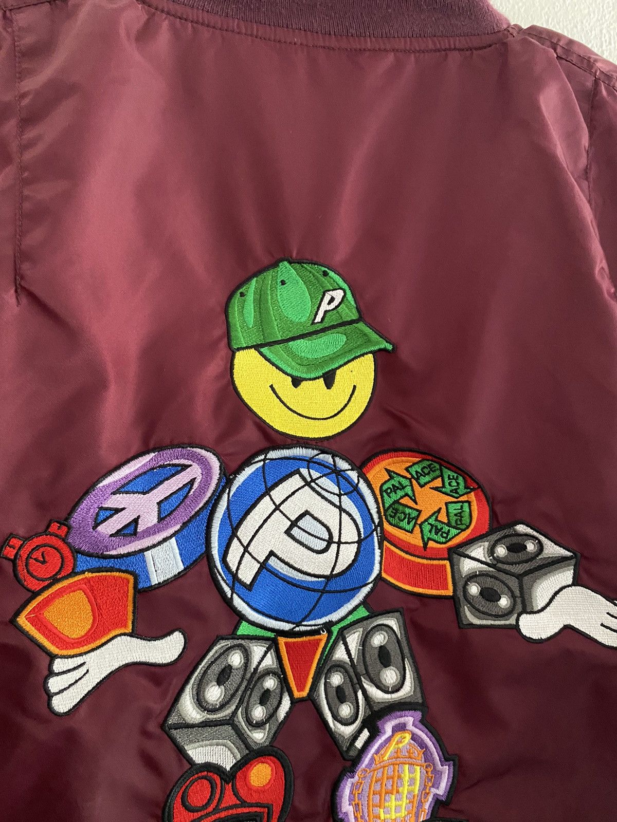 Palace x PEZ “Pezman” MA-1 Bomber – FW21 - Burgundy