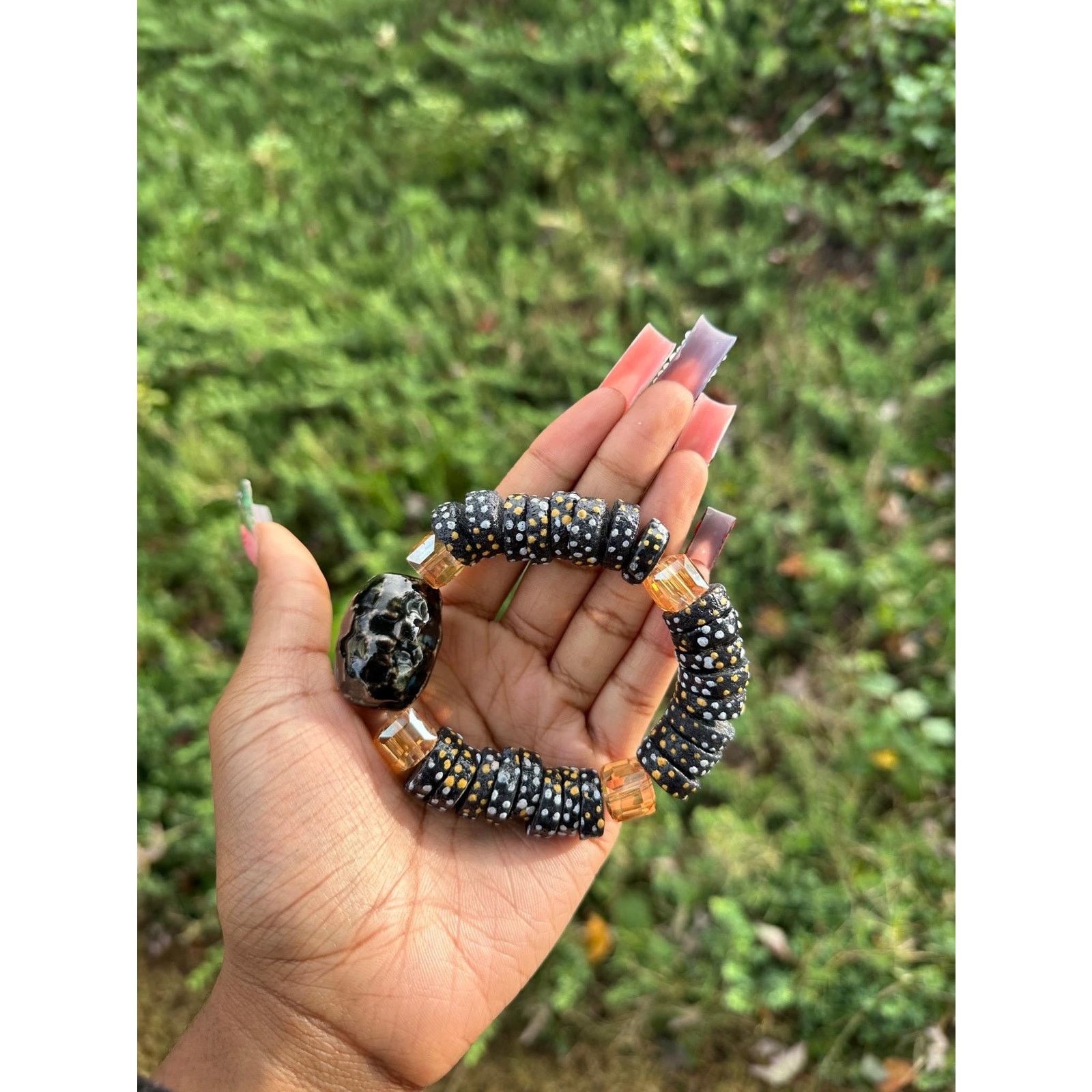 Other XL beaded pattern people bracelets - African krobo beads Size ONE SIZE - 2 Thumbnail