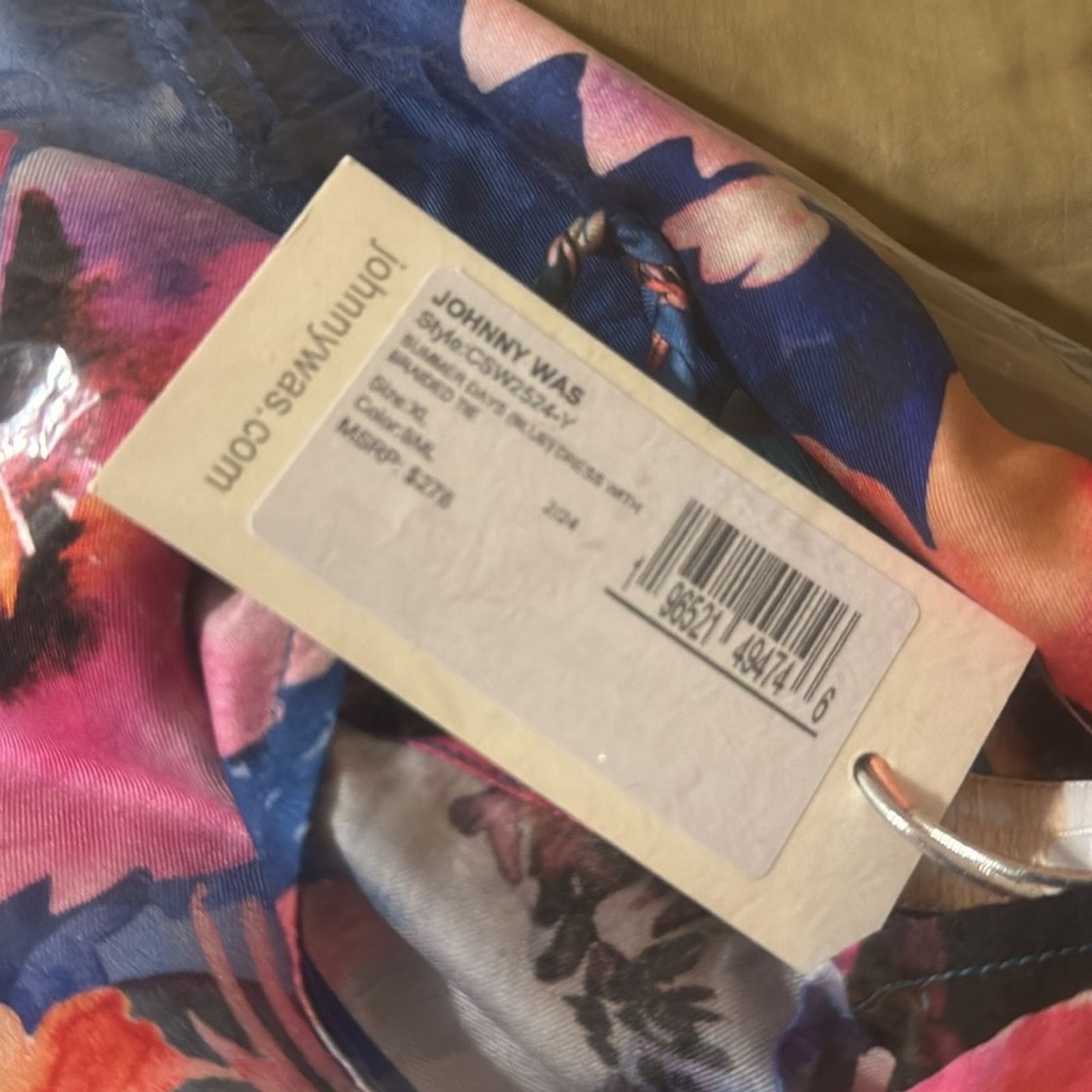 Johnny Was JOHNNY WAS Summer Days Dress With Braided Tie Summer Blue Size XL / US 12-14 / IT 48-50 - 6 Thumbnail