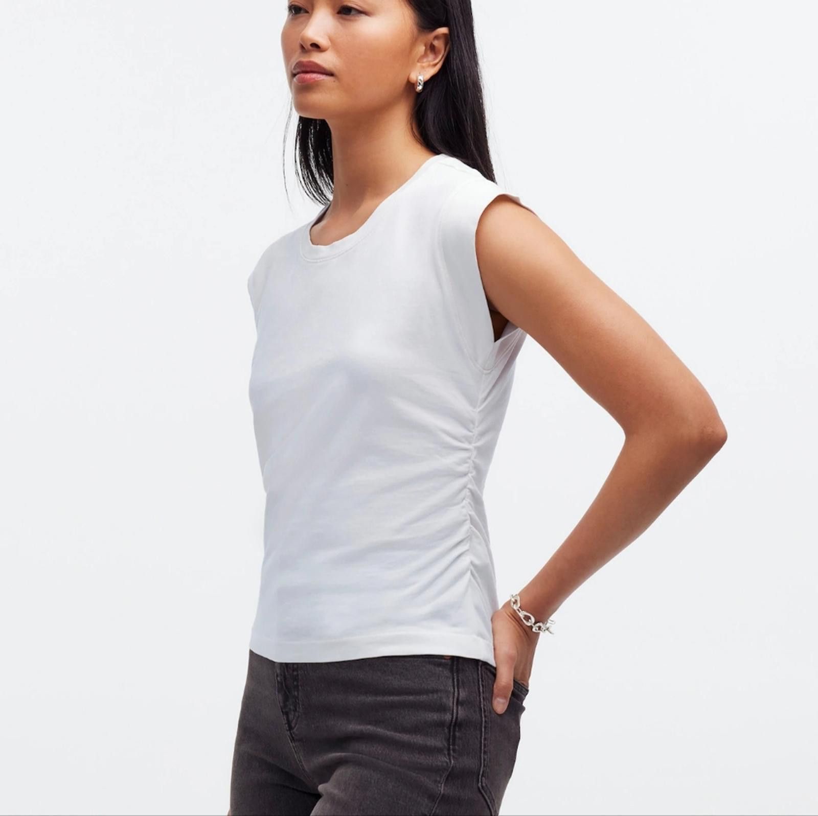 Madewell Madewell Side-Cinch Muscle Tee Size XXS / US 00 / IT 34 - 2 Thumbnail