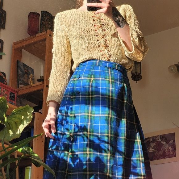 Vintage Vintage Bonda Nova Scotia Tartan Wool Dress Kilt- Size 8/26" Size 26" / US 2 / IT 38 - 4 Thumbnail