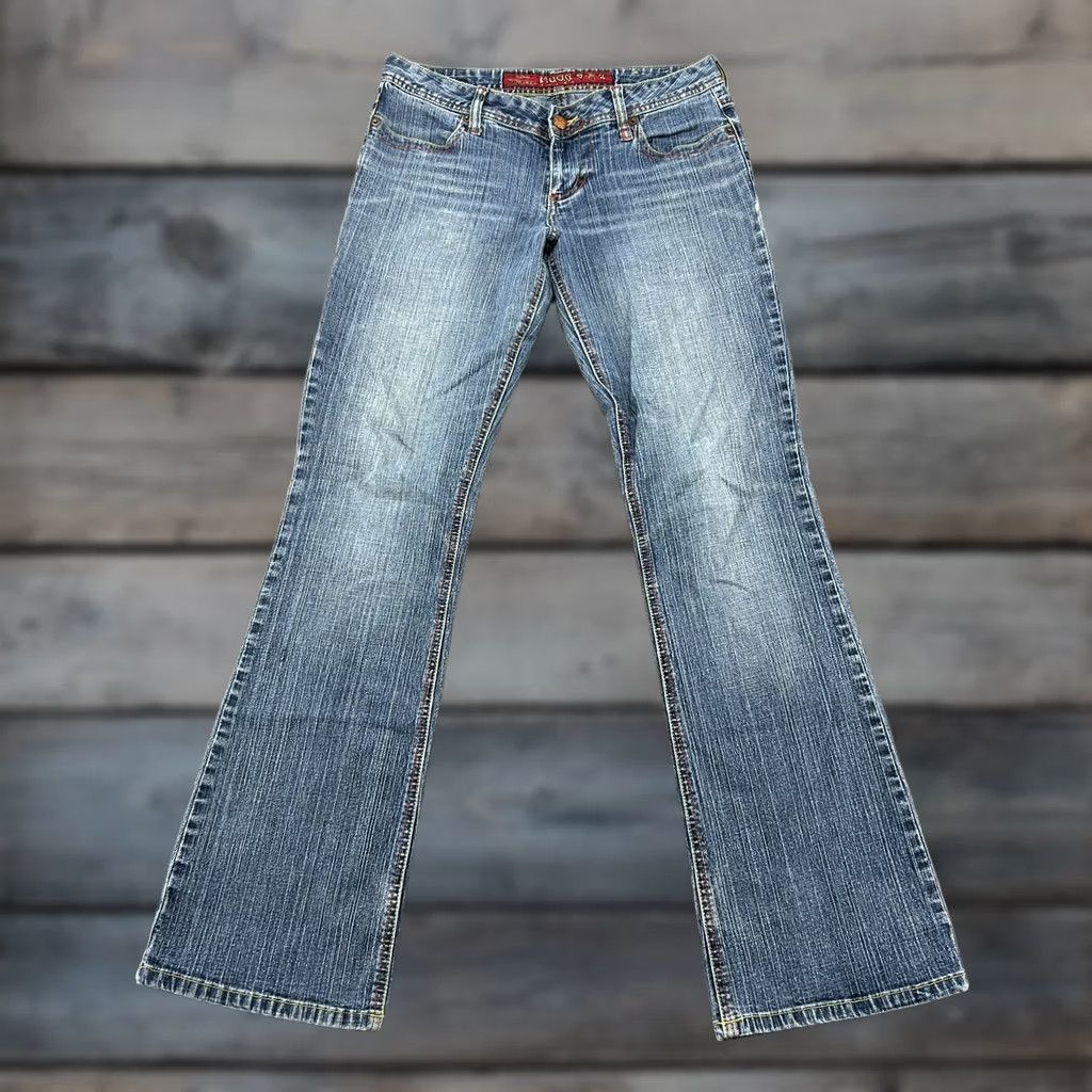 Vintage VINTAGE Mudd Jeans Juniors 7 Blue Bootcut Medium Wash Stretch Low Rise 90s Womens Jeans Size 28" / US 6 / IT 42 - 1 Thumbnail