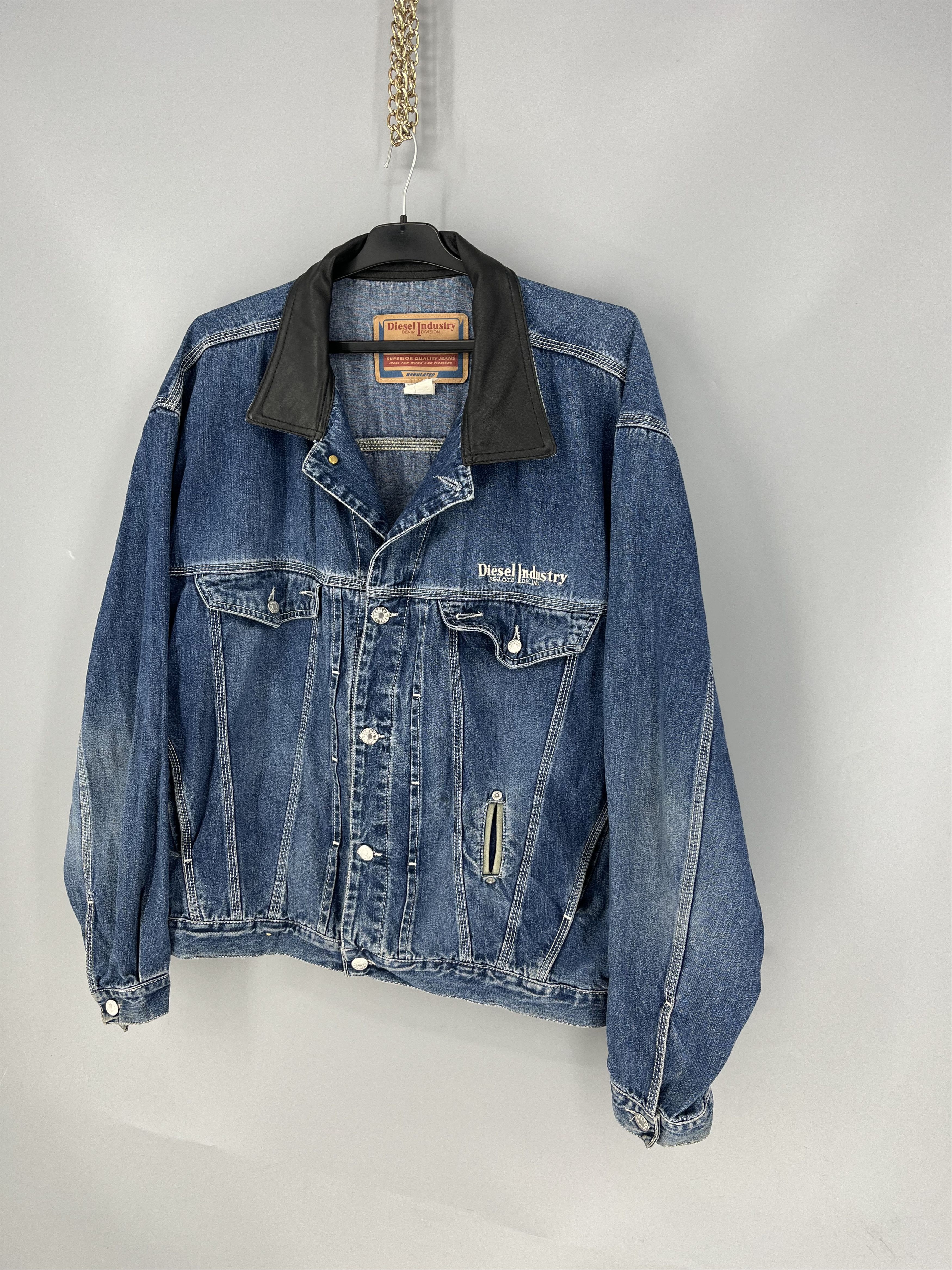 Diesel Vintage DIESEL Jacket Trucker 90s Boxy Fit Leather Rare Hype Size US XL / EU 56 / 4 - 3 Thumbnail
