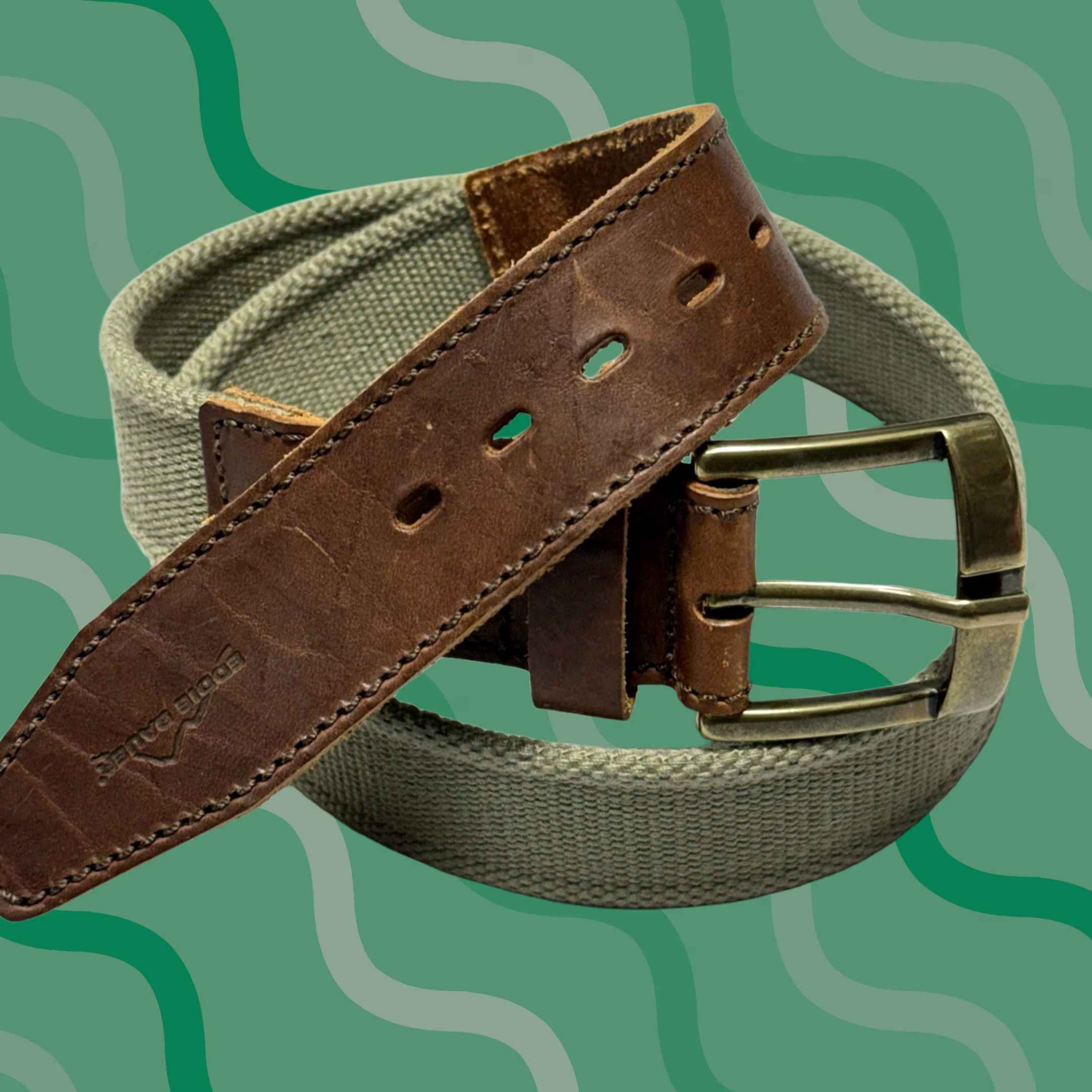 Eddie Bauer Eddie Bauer Belt Mens 36 Green Braided/Woven Belt Adjustable Buckle USA NWT BM3005EKL Size 36 - 1 Thumbnail