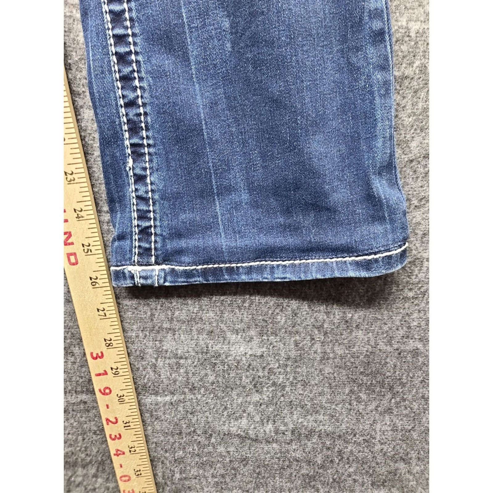 Miss Me Miss Me Jeans Womens 26x26 Boot Cut Mid Rise Embroidered Rhinestone Denim Blue 5-Pocket Country Western Cowgirl Womens Jeans Size 28" / US 6 / IT 42 - 6 Thumbnail