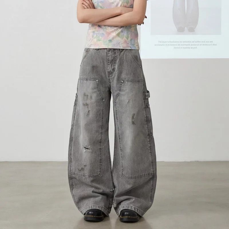 Japanese Brand Bootcut jeans workwear loose dirty dyed Size US 28 / EU 44 - 3 Thumbnail