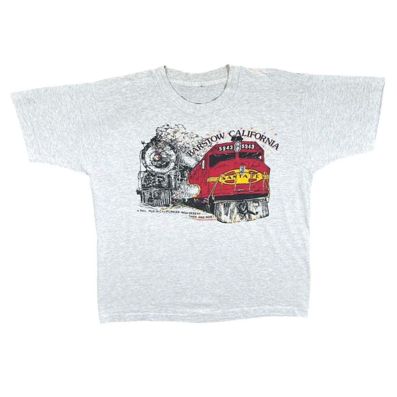 Vintage VINTAGE 90'S BARSTOW CALIFORNIA Steam Train Souvenir Single Stitch T-Shirt Mens L Grey Size US L / EU 52-54 / 3 - 2 Thumbnail