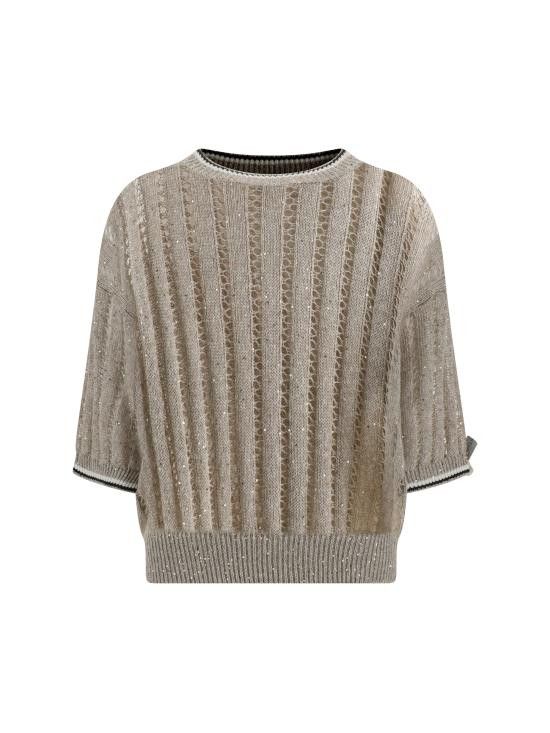 Brunello Cucinelli BRUNELLO CUCINELLI Women Sweater MCO559400 CJK08 BEIGE Size XXL / US 16-18 / IT 52-54 - 1 Thumbnail