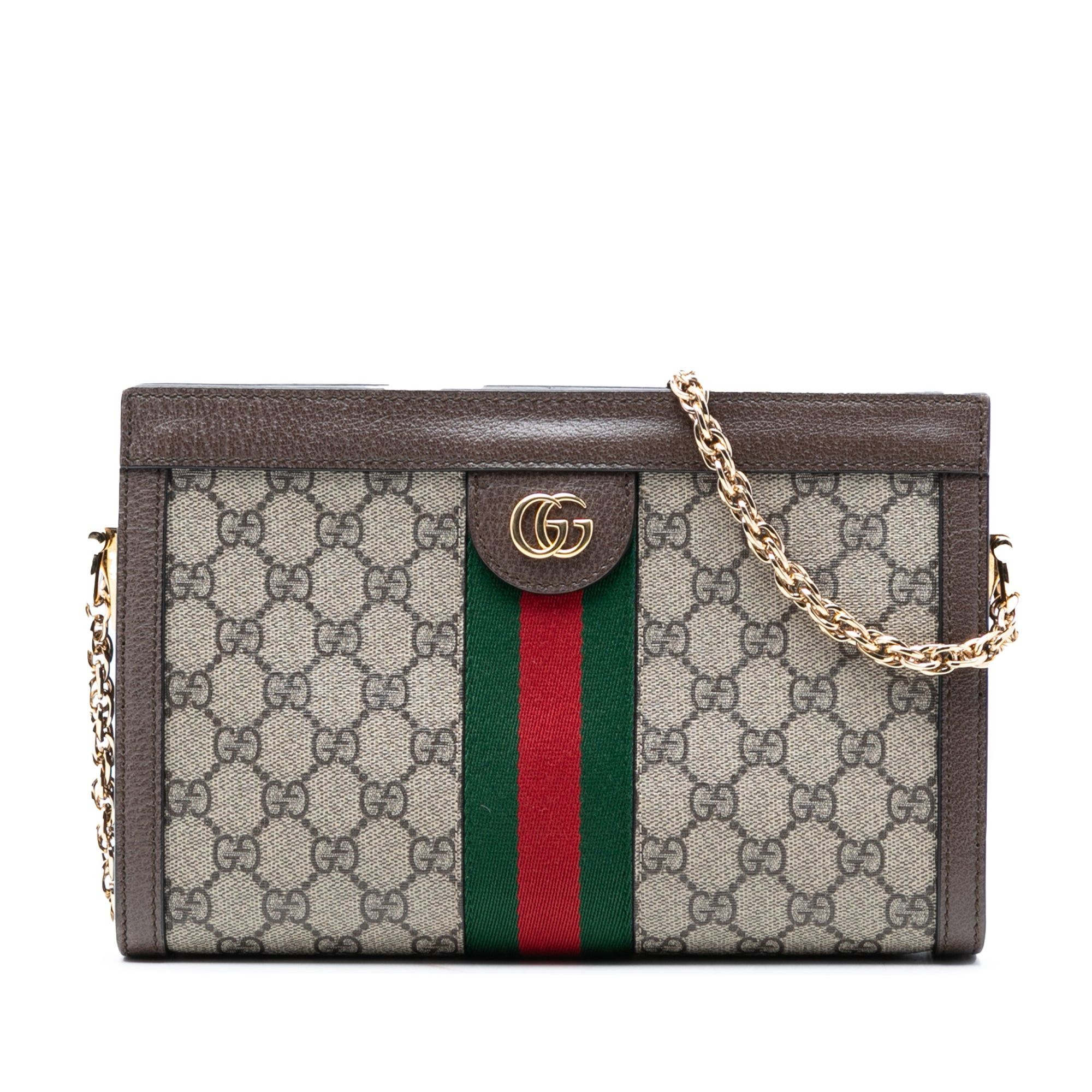 Gucci Small GG Supreme Web Ophidia Chain Crossbody Size ONE SIZE - 1 Thumbnail
