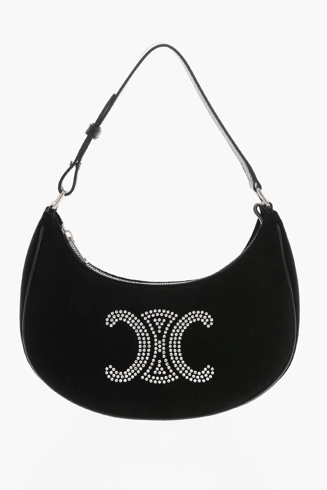Celine og1mm0326 Size: OS / Velour Hobo Bag in Black Size ONE SIZE - 1 Thumbnail
