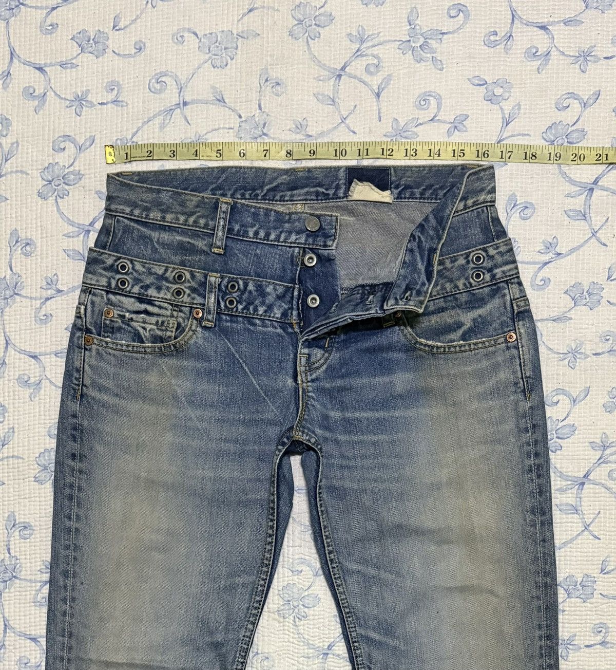 Japanese Brand Japanese Antgauge Double Waist Jeans Streetwear Denim Size US 31 - 4 Thumbnail