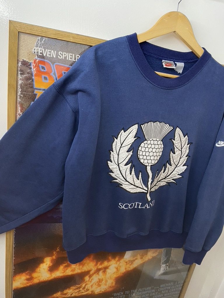 Nike 90s Vintage Nike Scotland Thistle Patch Sweatshirt Size US S / EU 44-46 / 1 - 4 Thumbnail