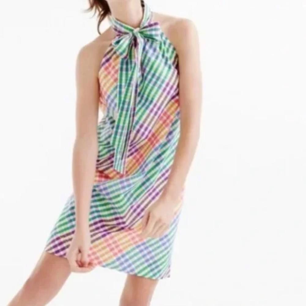 J.Crew J. Crew l Rainbow Gingham Plaid Dress Size 2 Size XS / US 0-2 / IT 36-38 - 1 Thumbnail