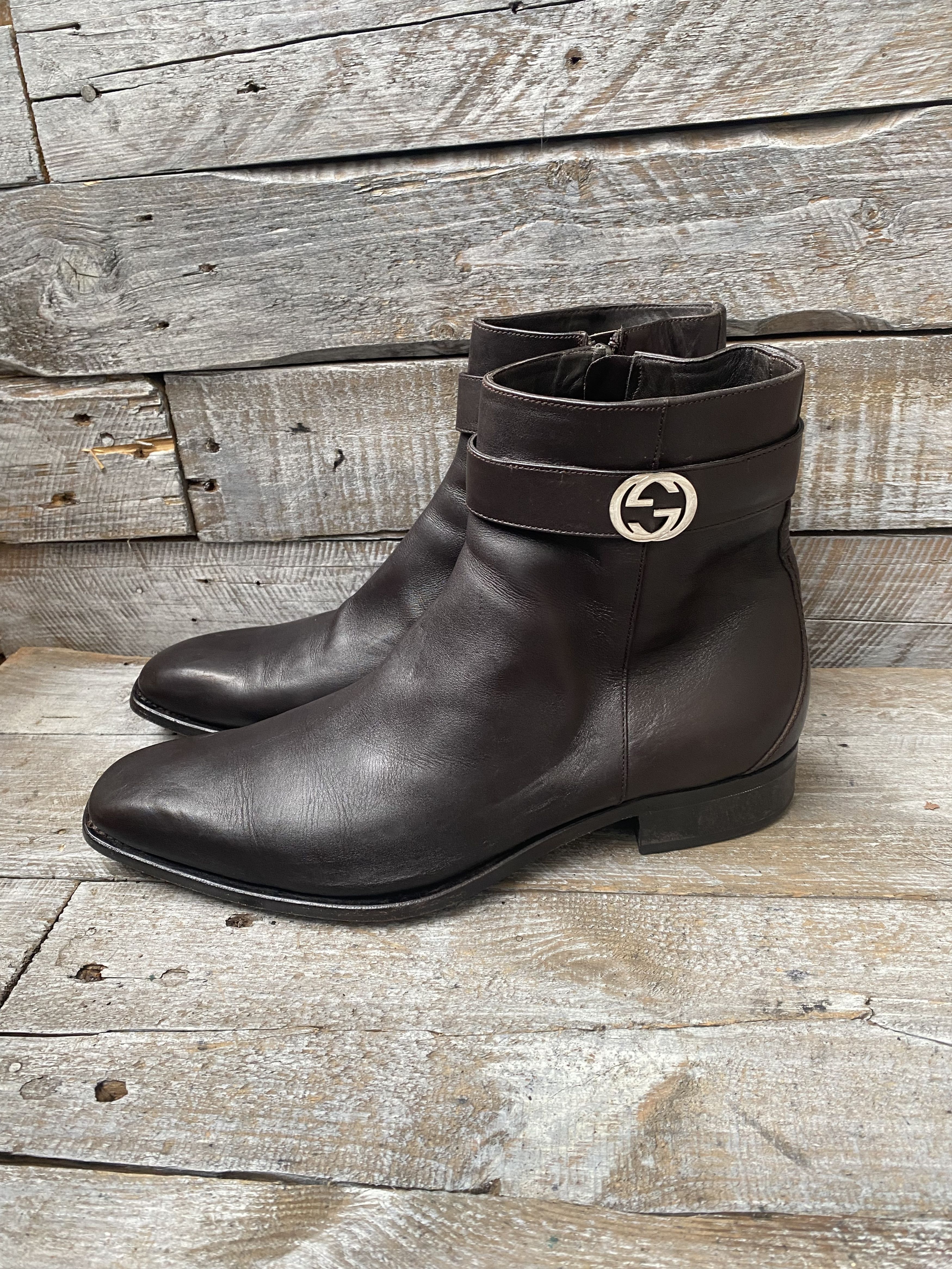Gucci × Tom Ford GUCCI AW99 Tom Ford Chunky Motorcycle Boots | Grailed