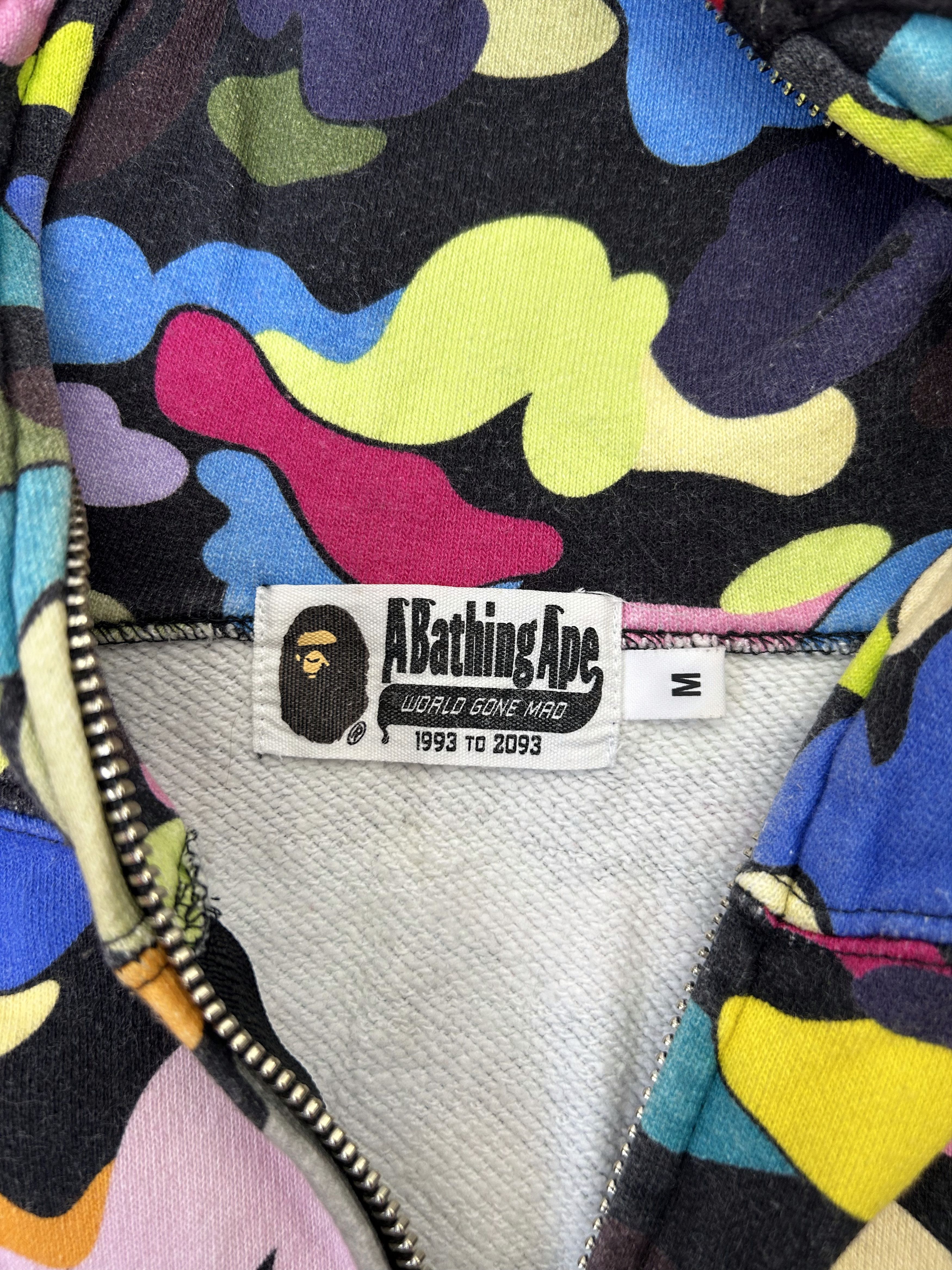 Bape Bape Multi Camo PONR Shark Full Zip Hoodie [Size M] Size US M / EU 48-50 / 2 - 8 Thumbnail