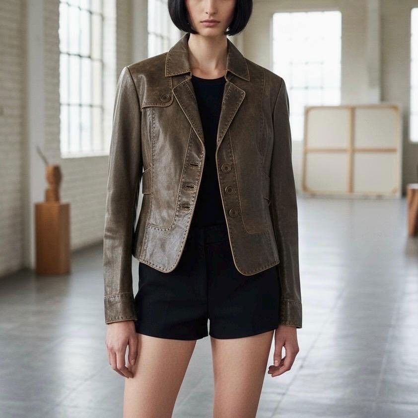 Other The Distressed Goat Leather Jacket Size M / US 6-8 / IT 42-44 - 2 Thumbnail